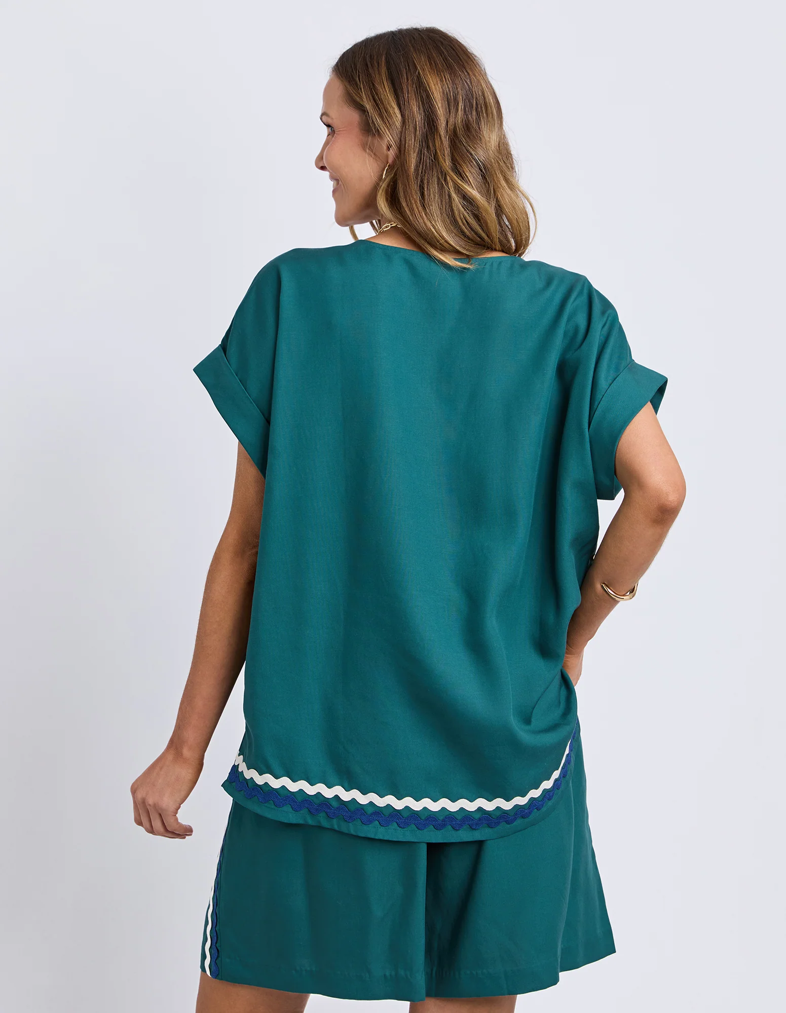Ric Rac Top Teal - Image 3