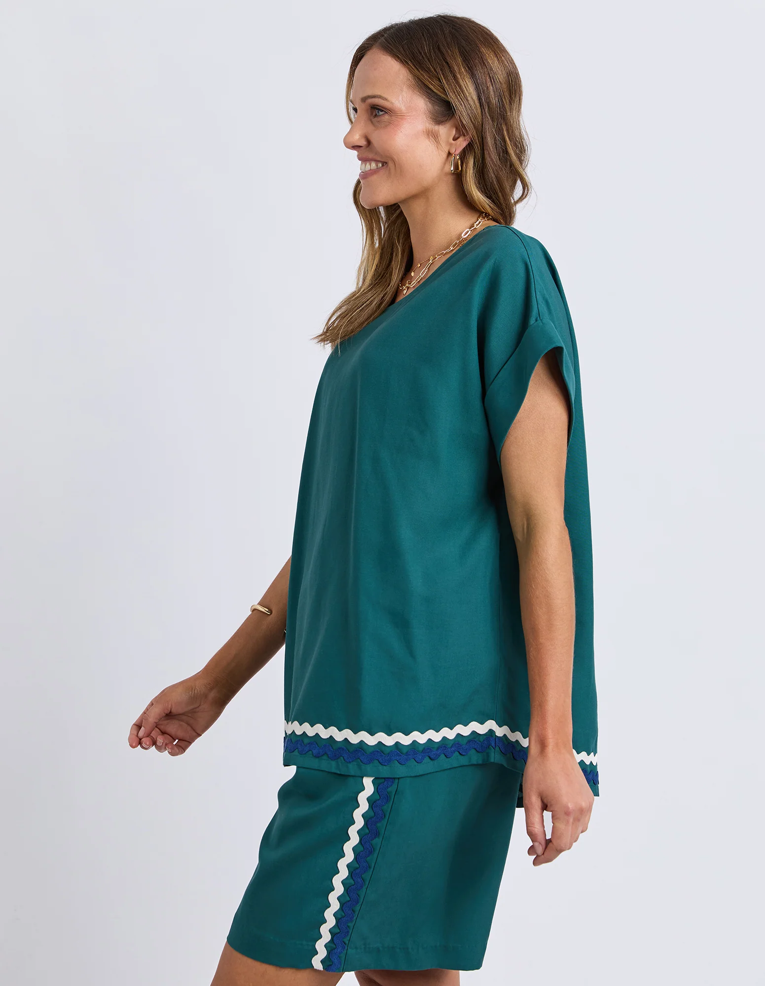 Ric Rac Top Teal - Image 4