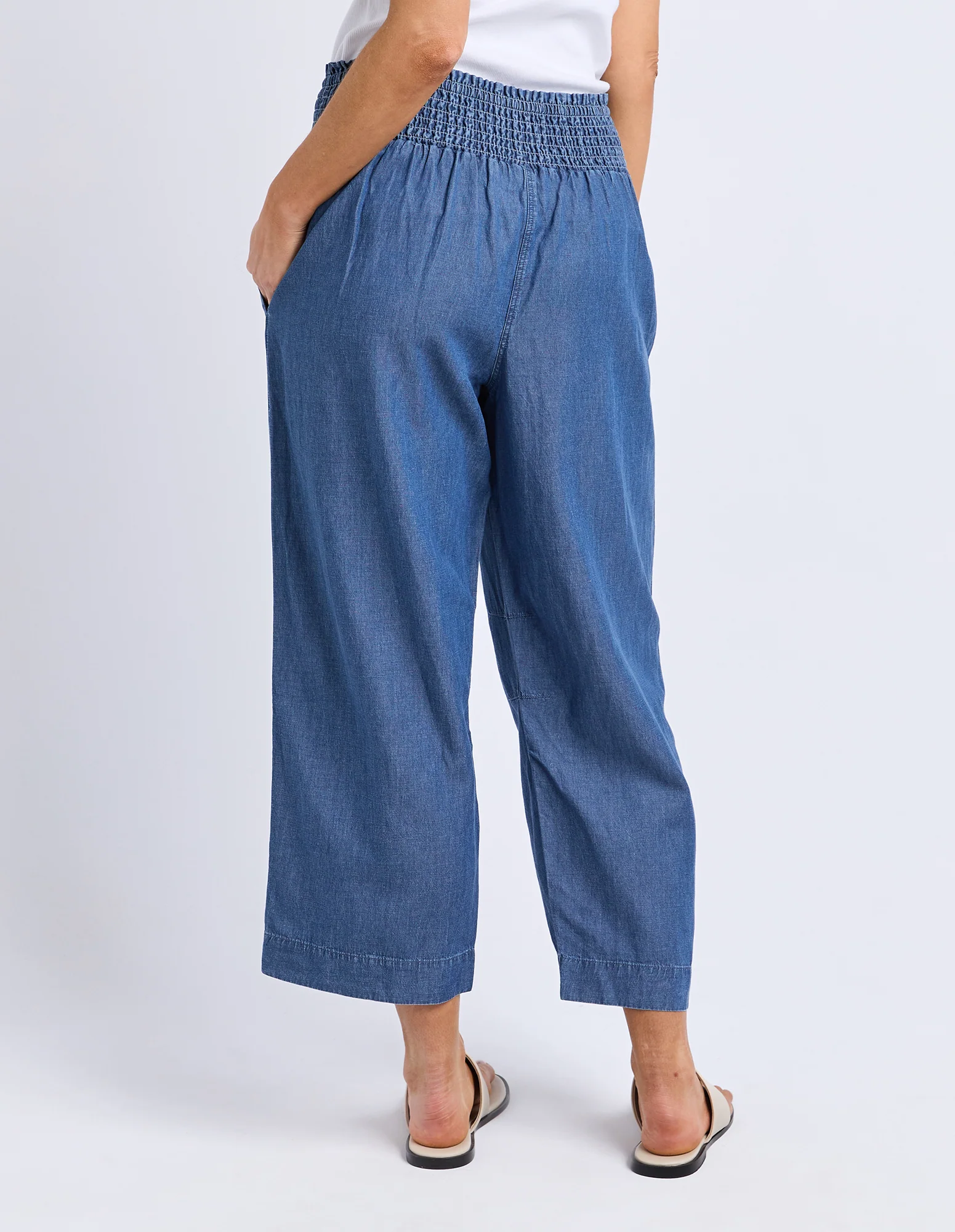 Riley Lyocel Pant Blue - Image 3