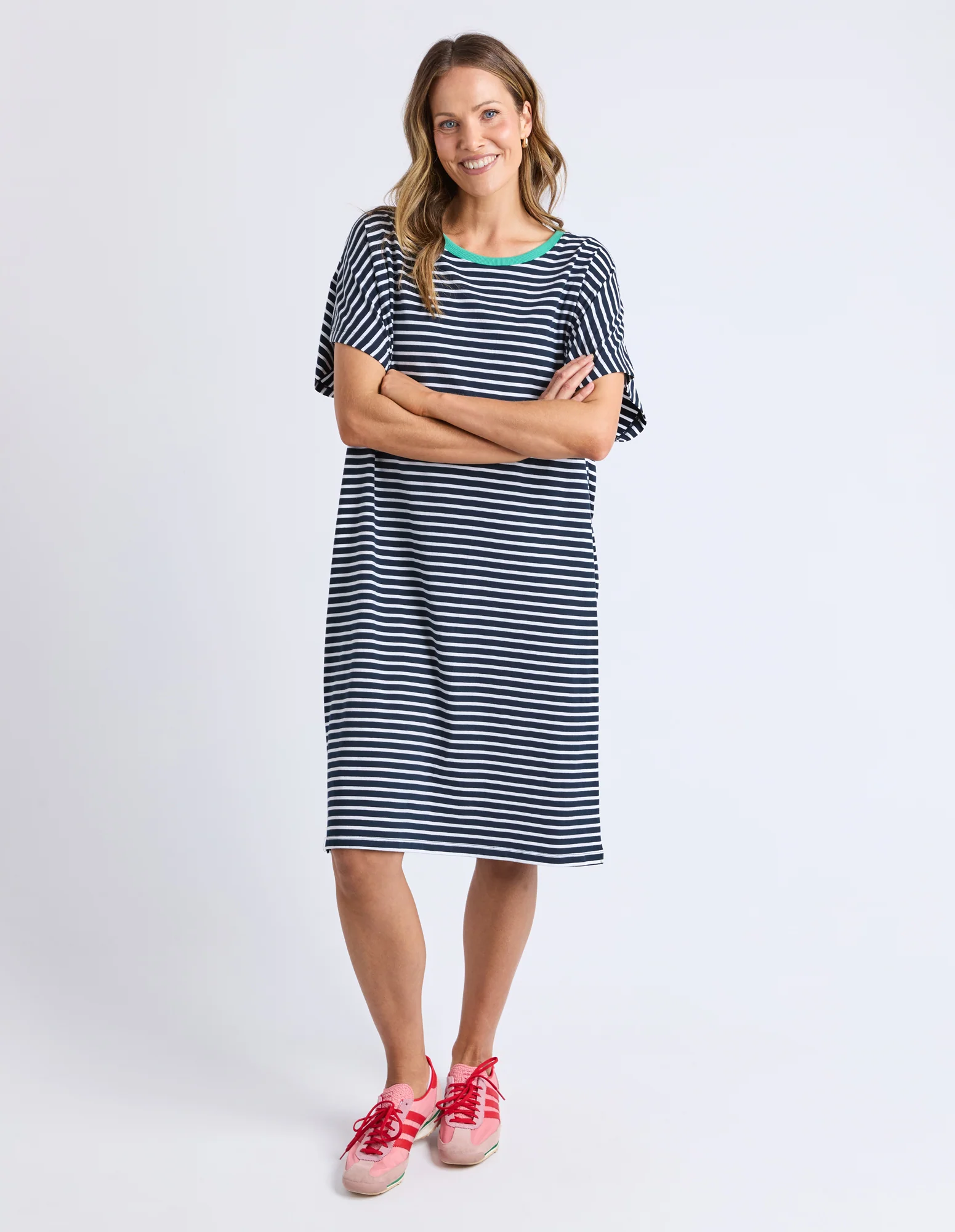 Sabrina Dress Navy & White Stripe - Image 12