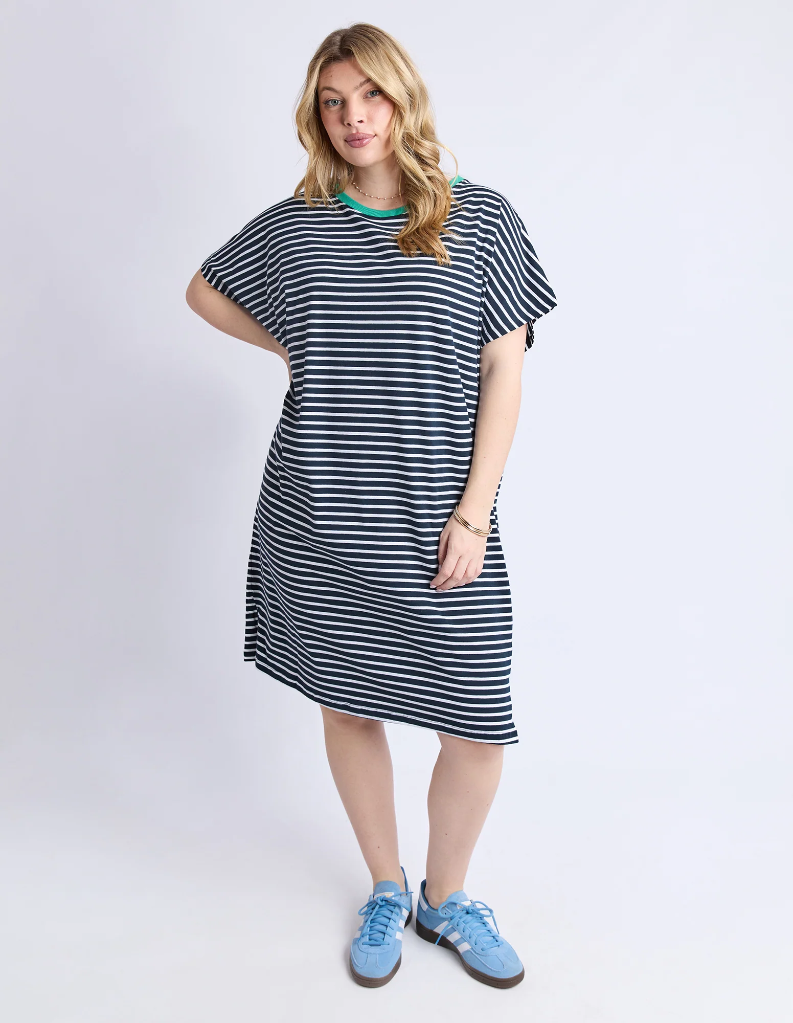 Sabrina Dress Navy & White Stripe - Image 3