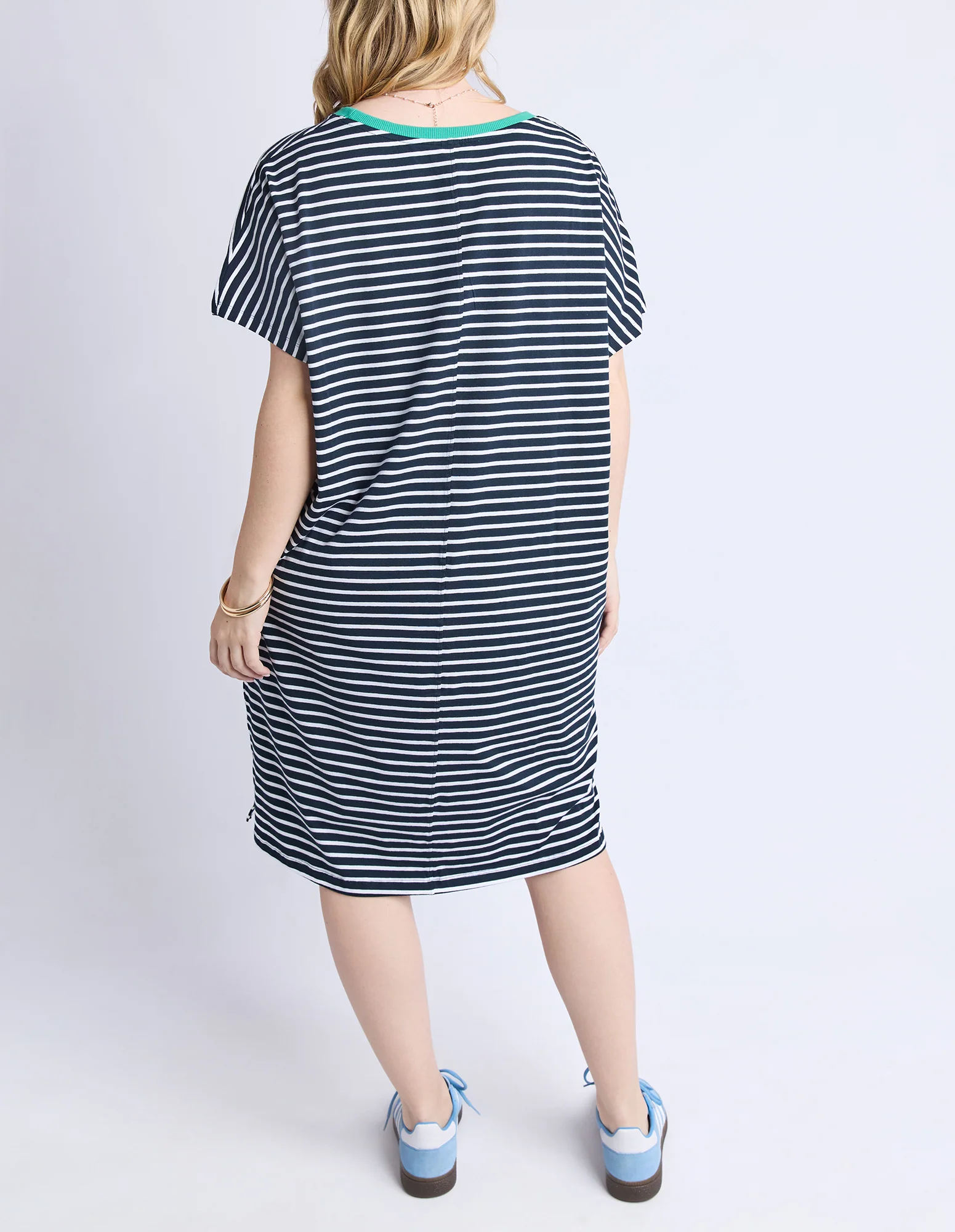 Sabrina Dress Navy & White Stripe - Image 4