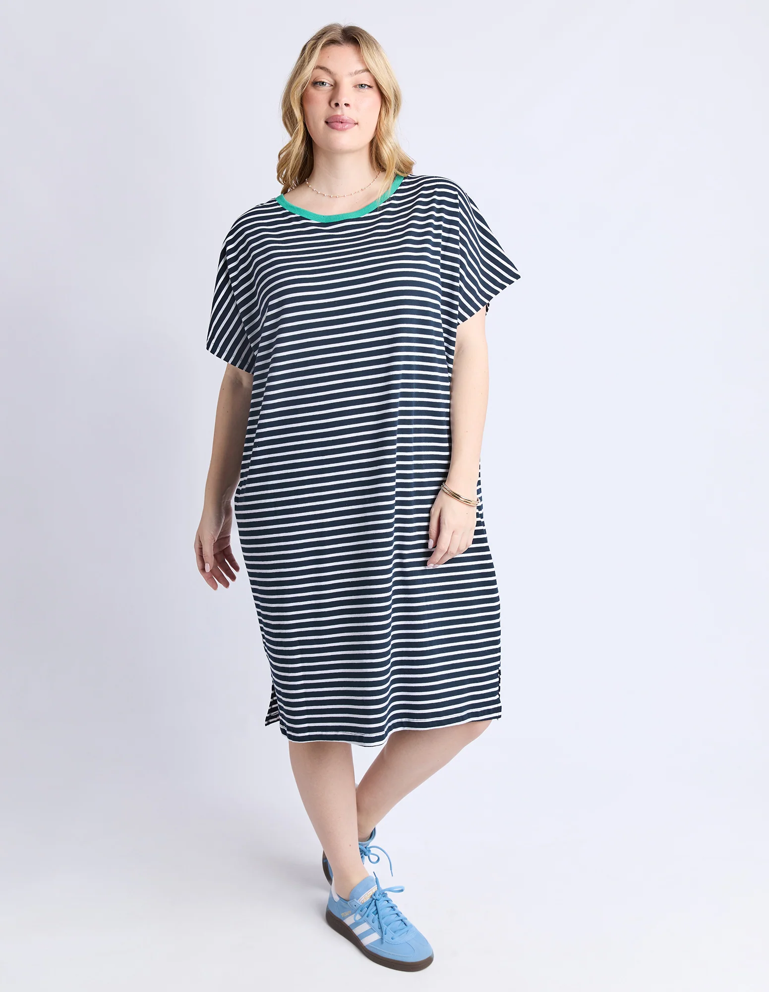 Sabrina Dress Navy & White Stripe - Image 7