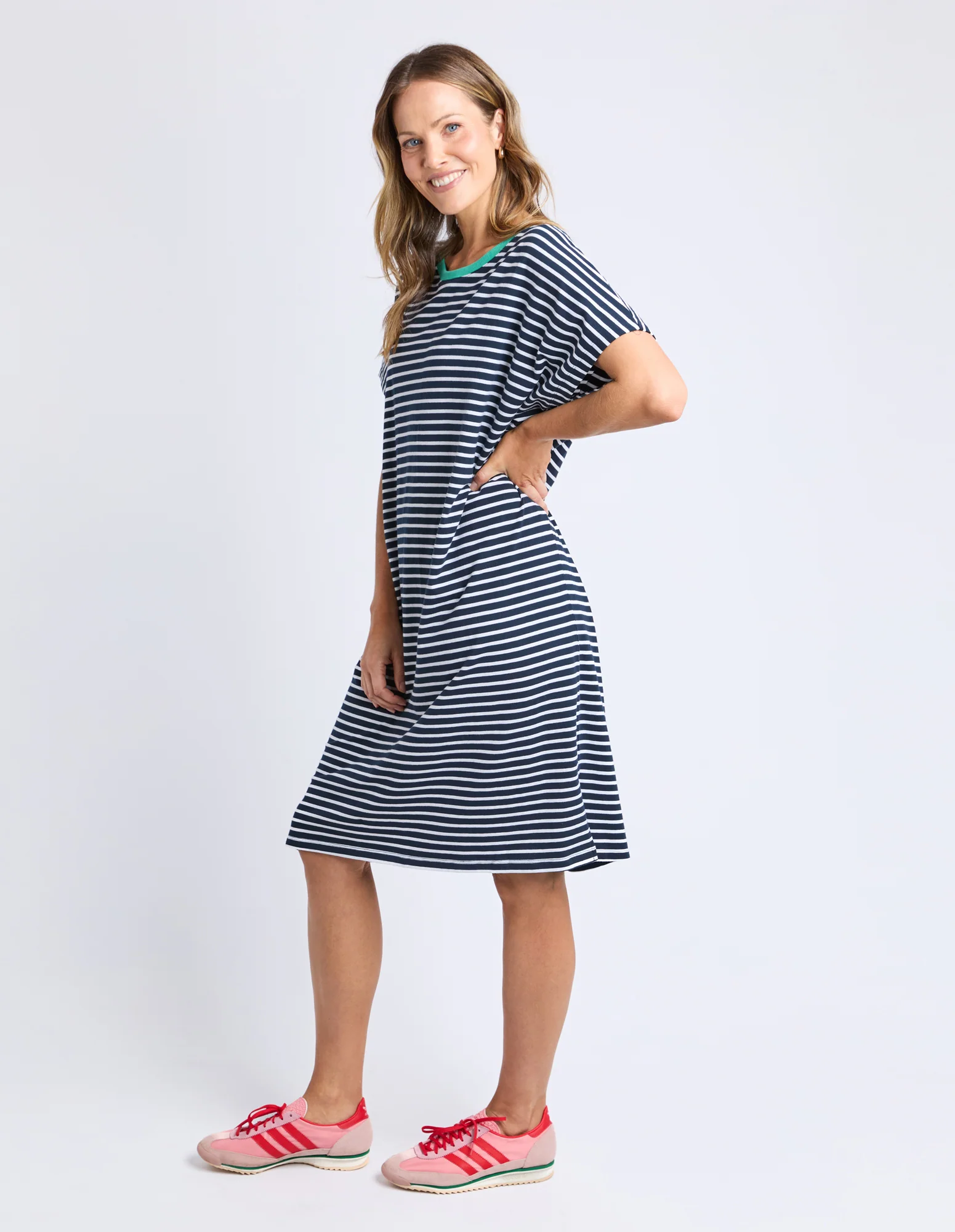 Sabrina Dress Navy & White Stripe - Image 8