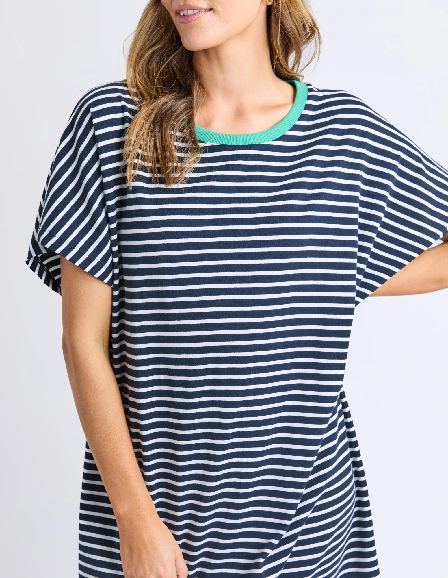 Sabrina Dress Navy & White Stripe - Image 9