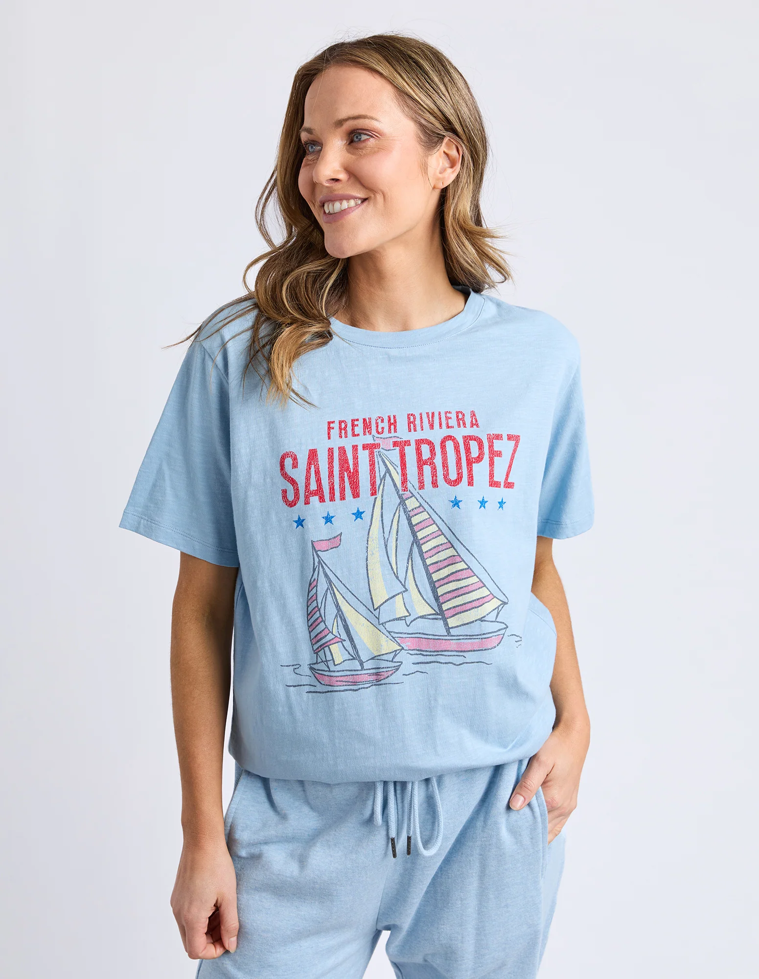Saint Tropez Tee Light Blue - Image 2