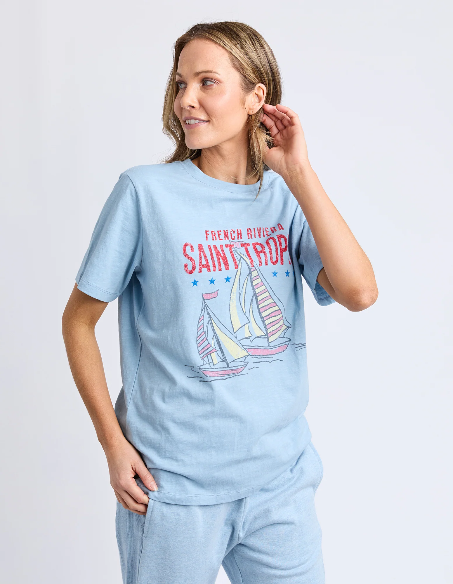 Saint Tropez Tee Light Blue - Image 5