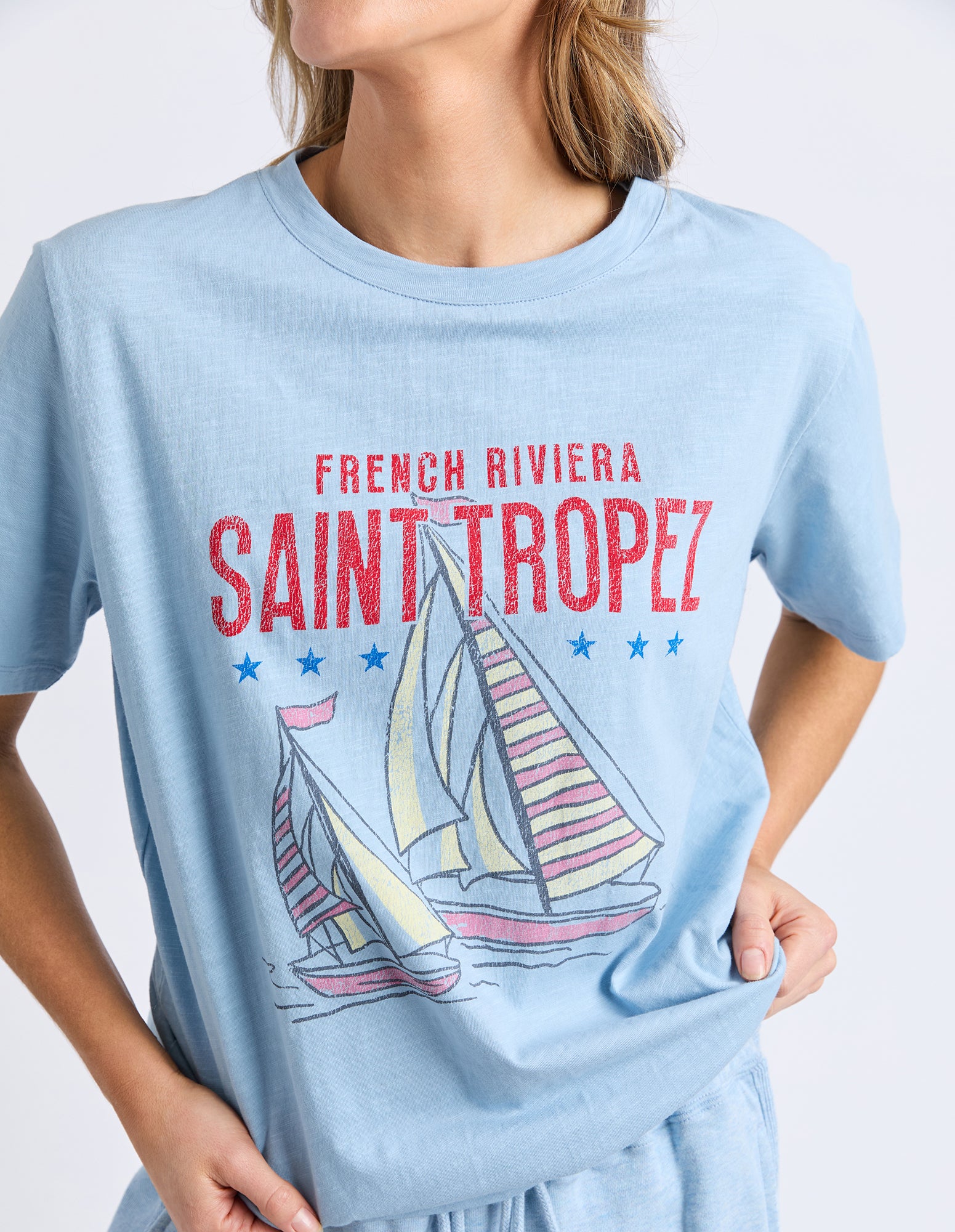 Saint Tropez Tee Light Blue - Image 6