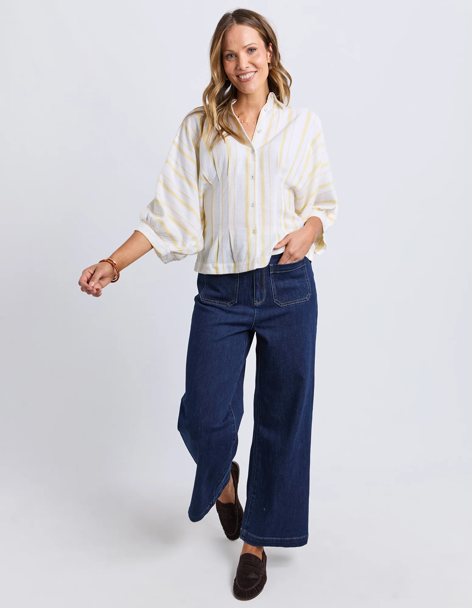 Sandy Shirt Banana Marshmallow Stripe - Image 2