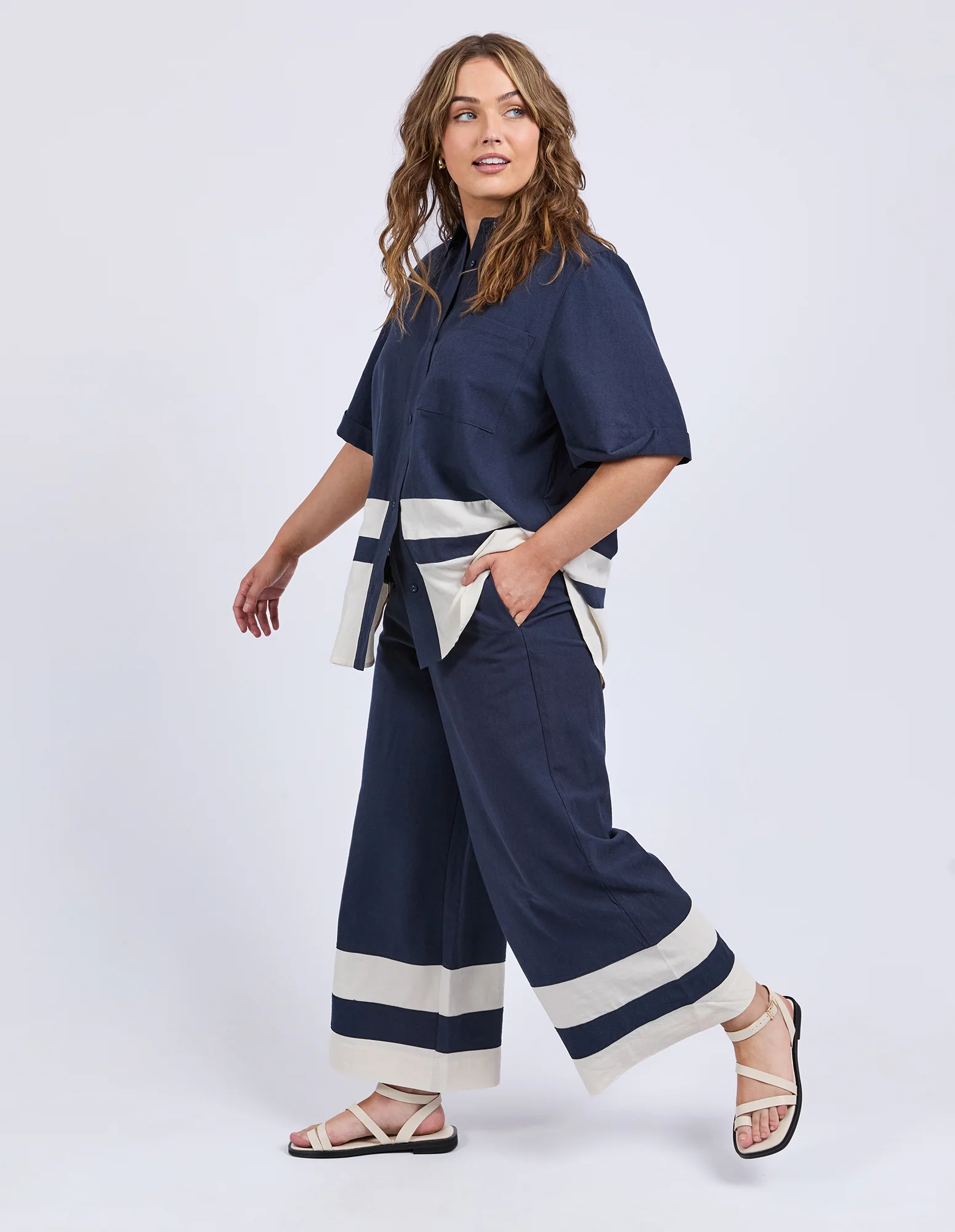 Scarlet Pant Navy Stripe - Image 6