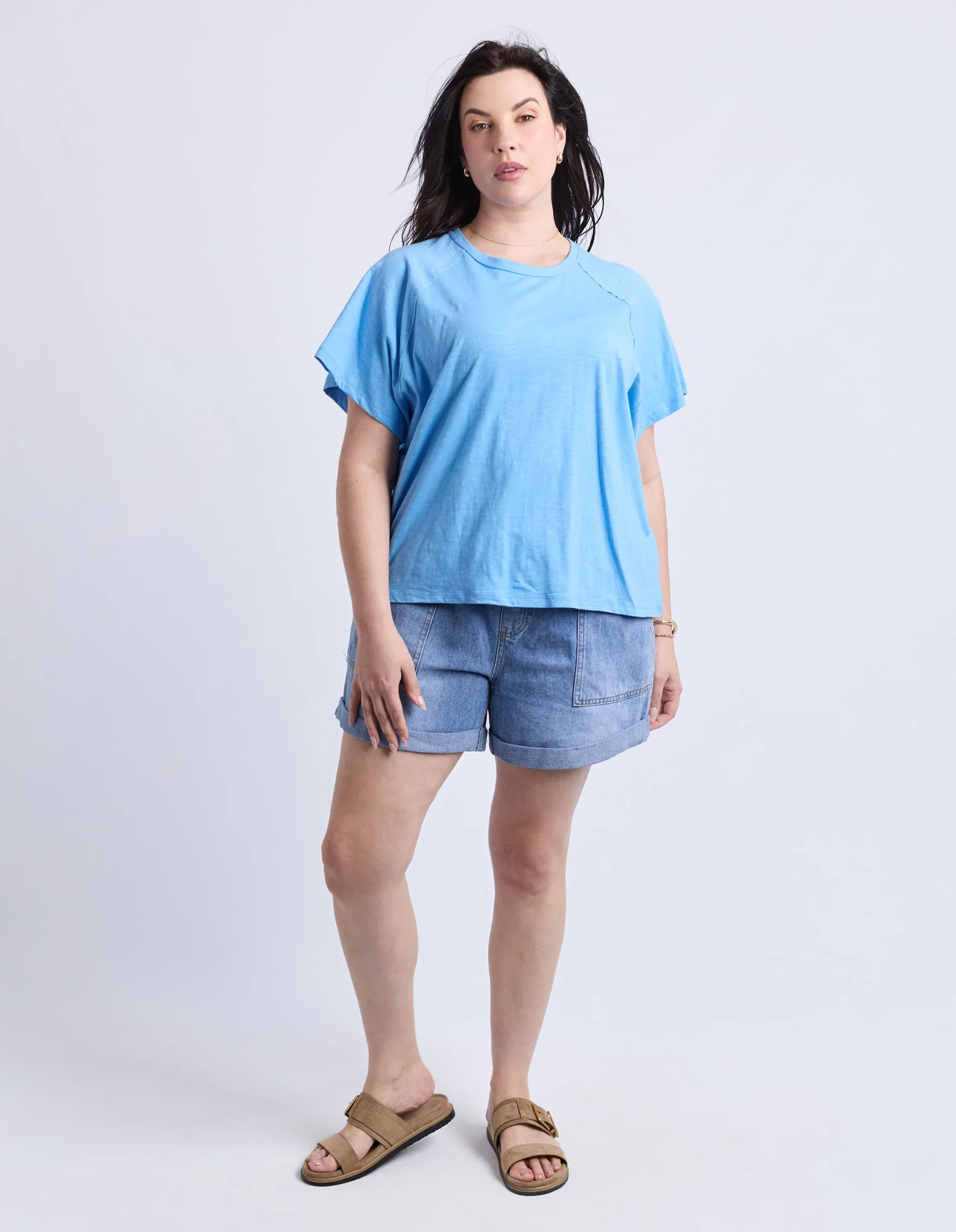 Shelby Short Sleeve Tee Azure Blue - Image 7