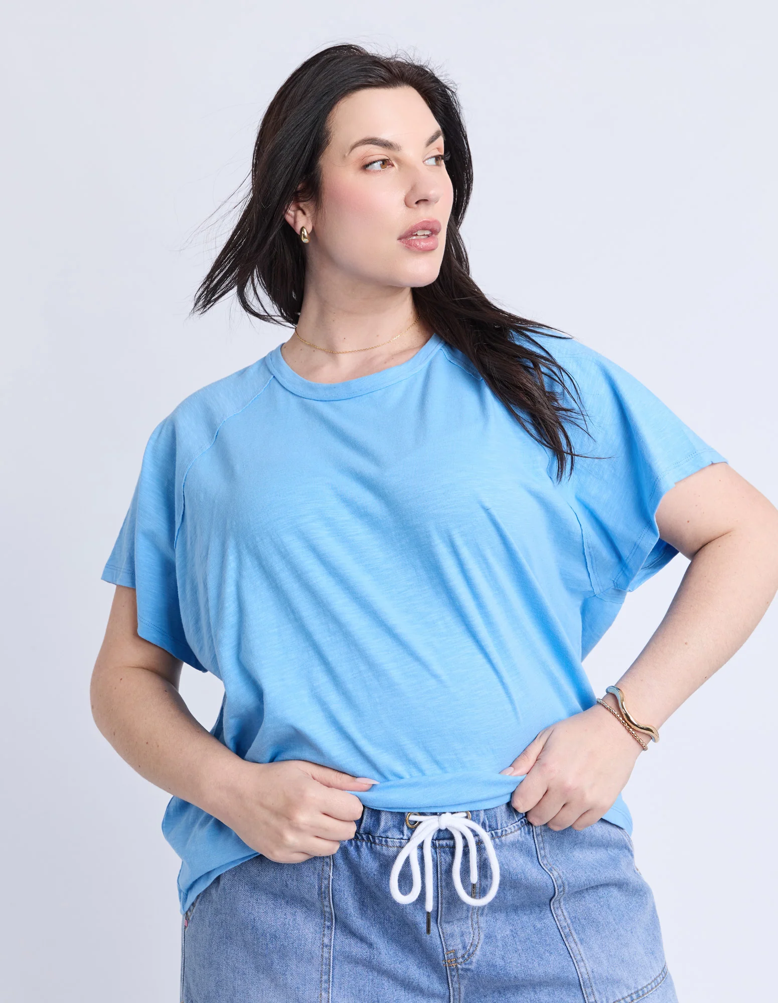 Shelby Short Sleeve Tee Azure Blue - Image 9