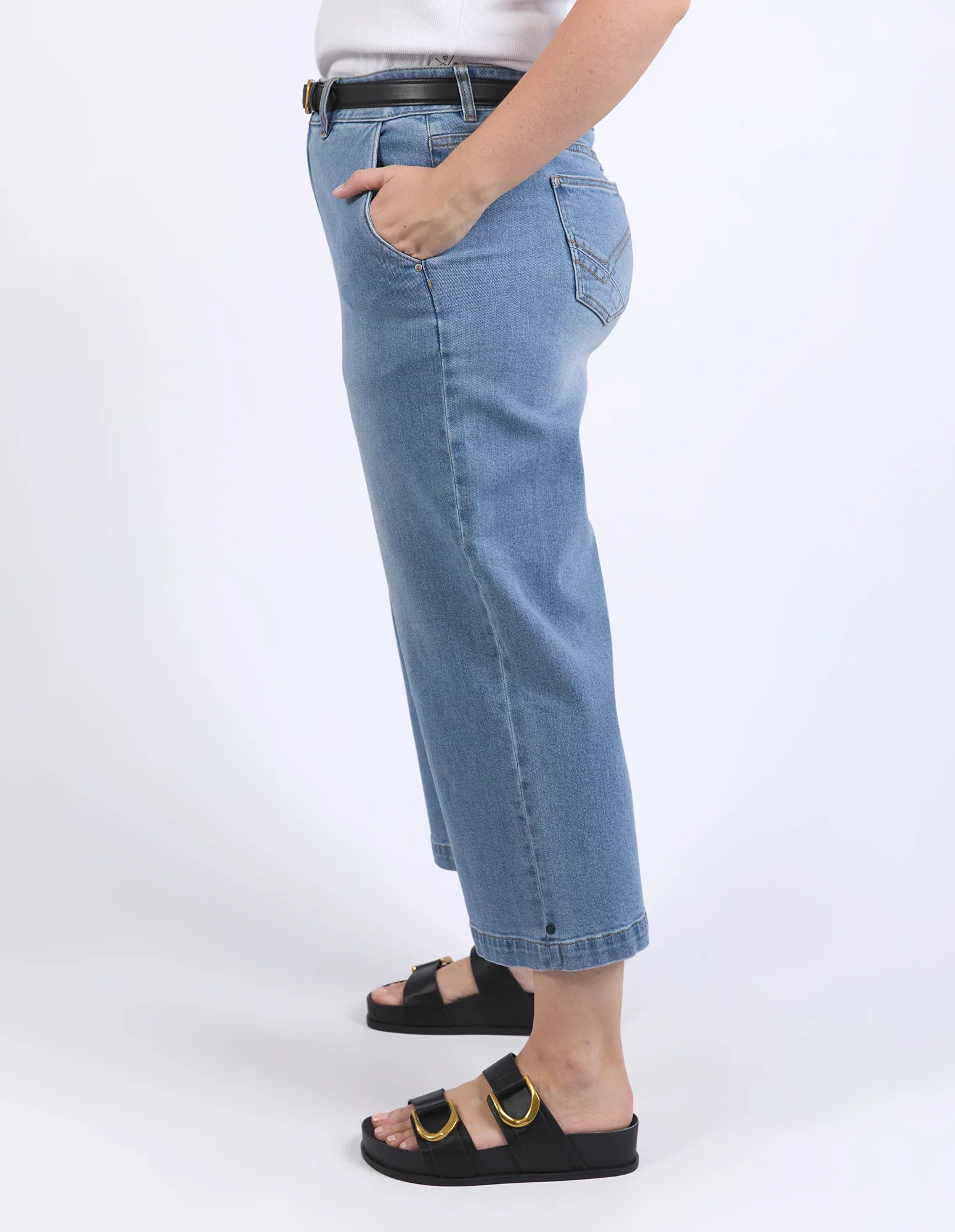 Sidney Cropped Wide Leg Jean Light Blue Wash - Image 10
