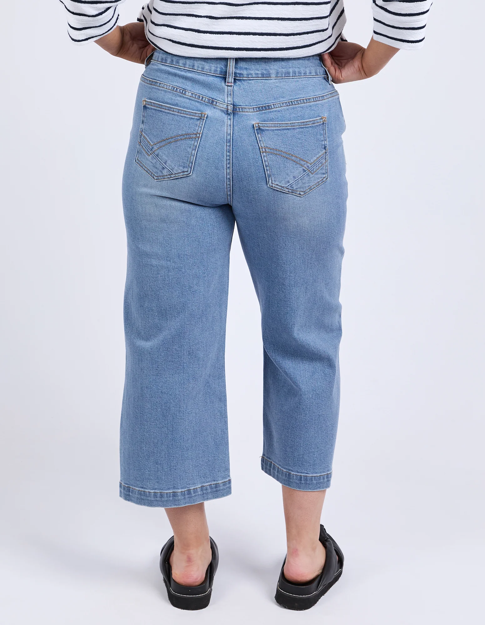 Sidney Cropped Wide Leg Jean Light Blue Wash - Image 3