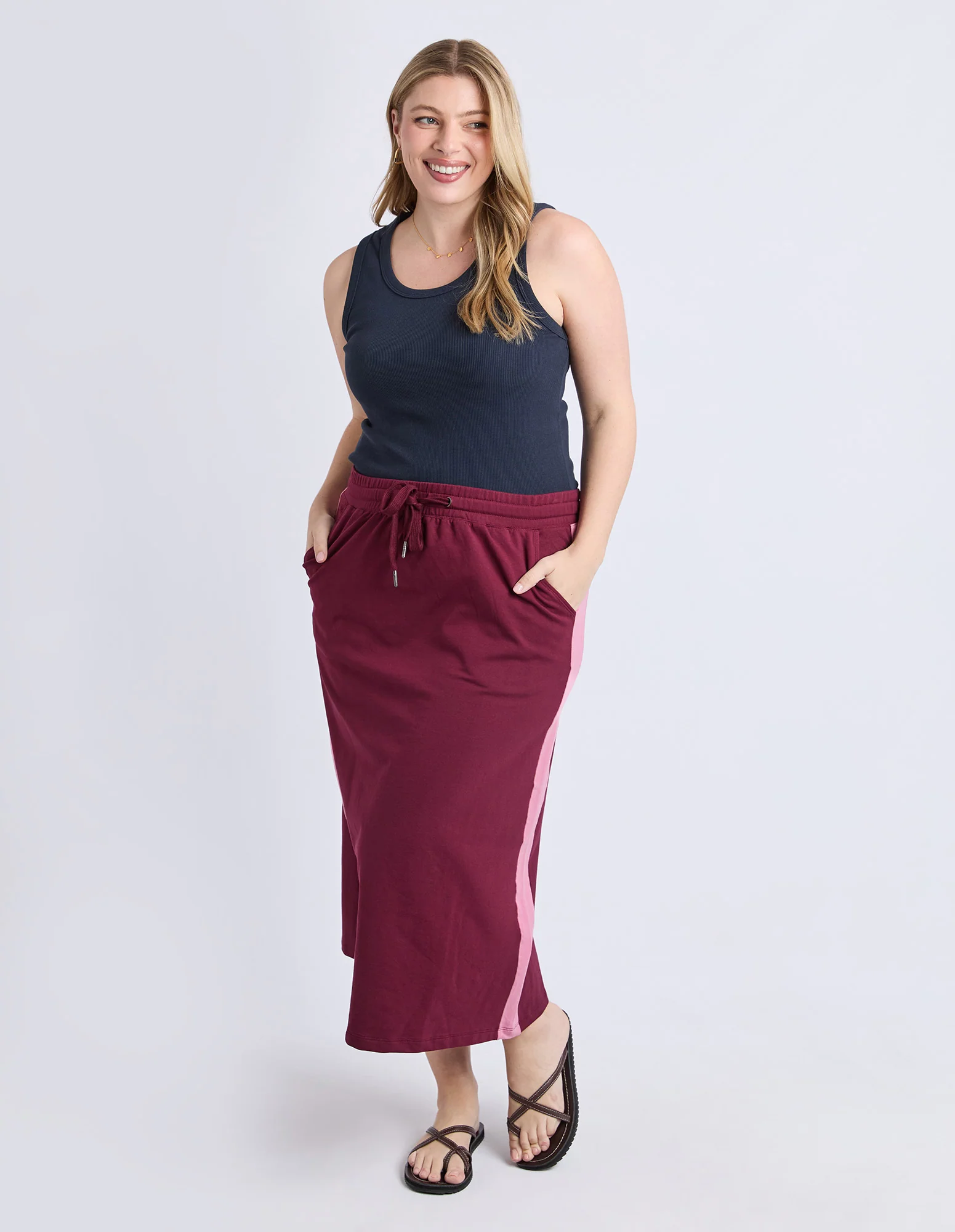 Sloane Fleece Skirt Plum/Quartz - Image 3
