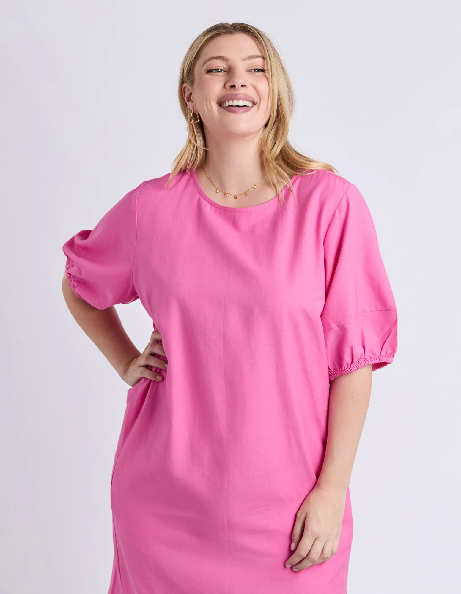 Sophia Dress Hot Pink - Image 2