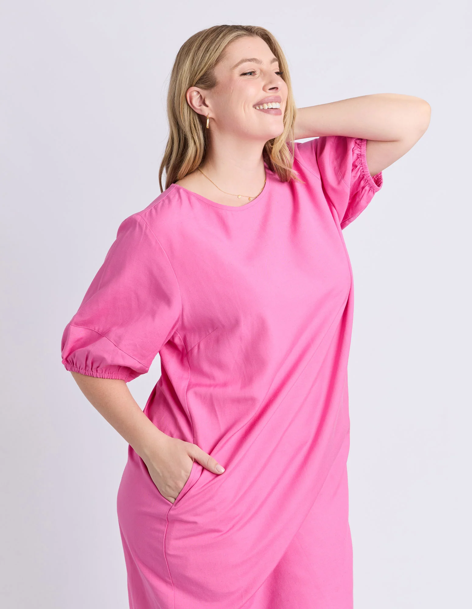 Sophia Dress Hot Pink - Image 5