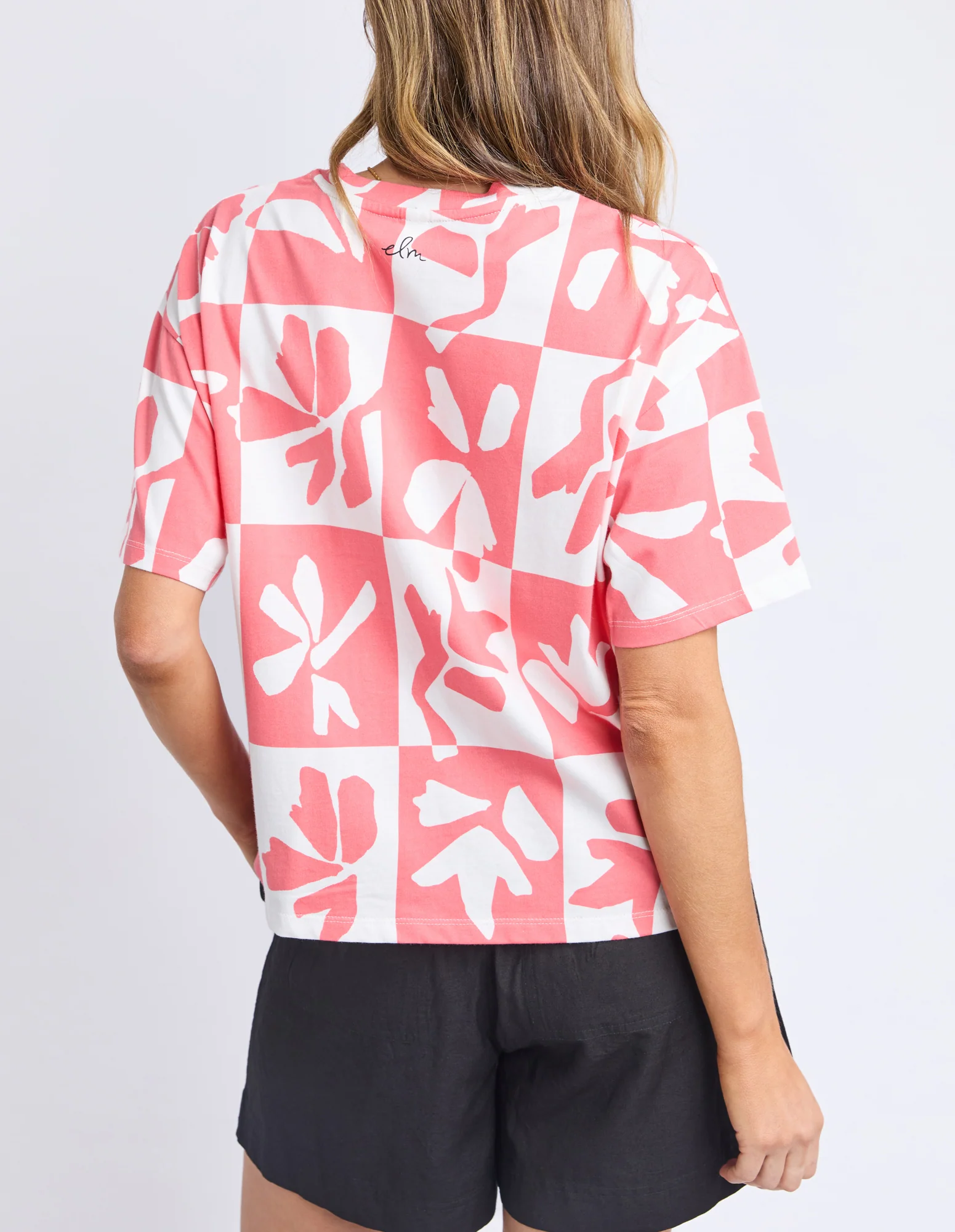 Splice Tee Pink and White - Image 11