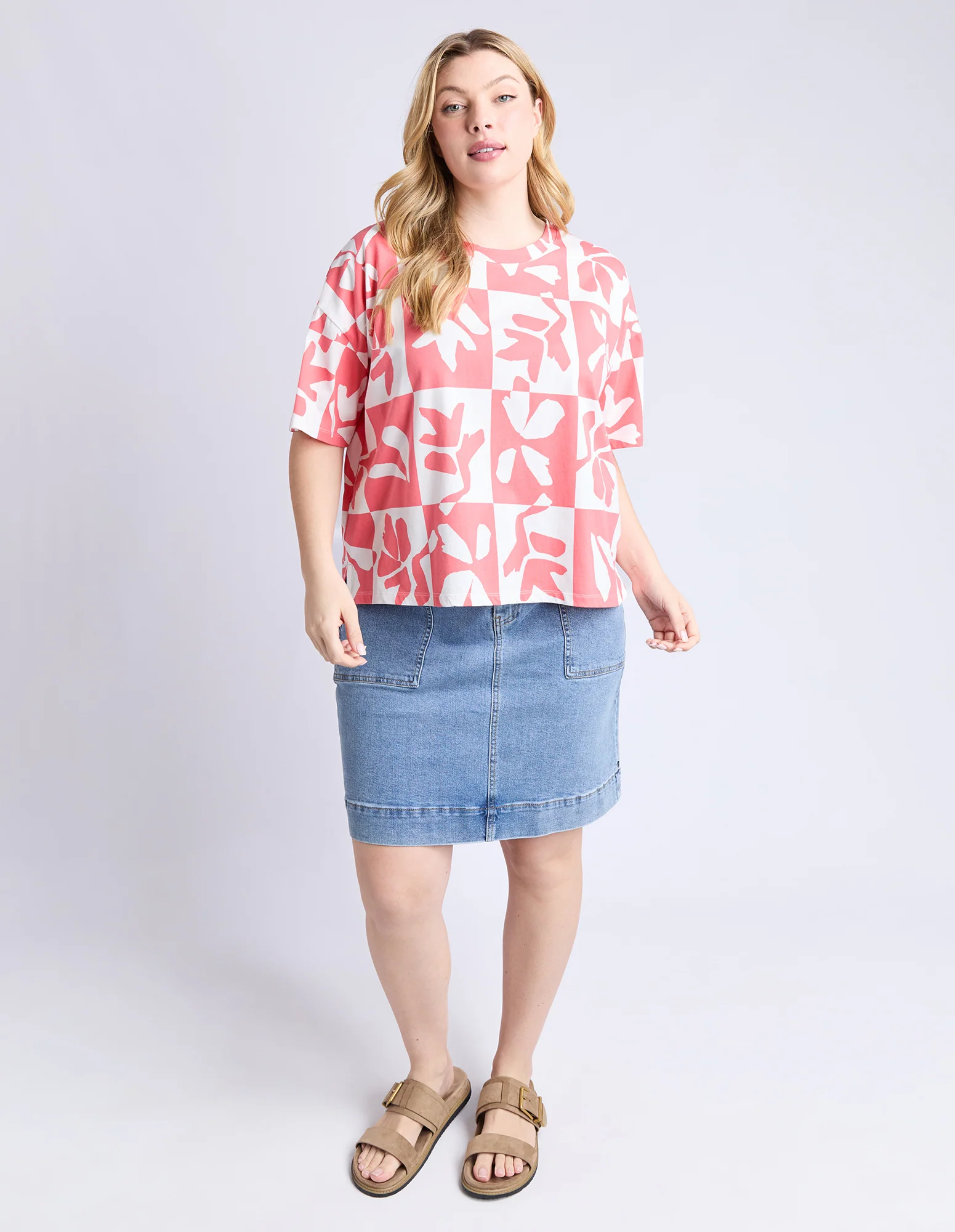 Splice Tee Pink and White - Image 3