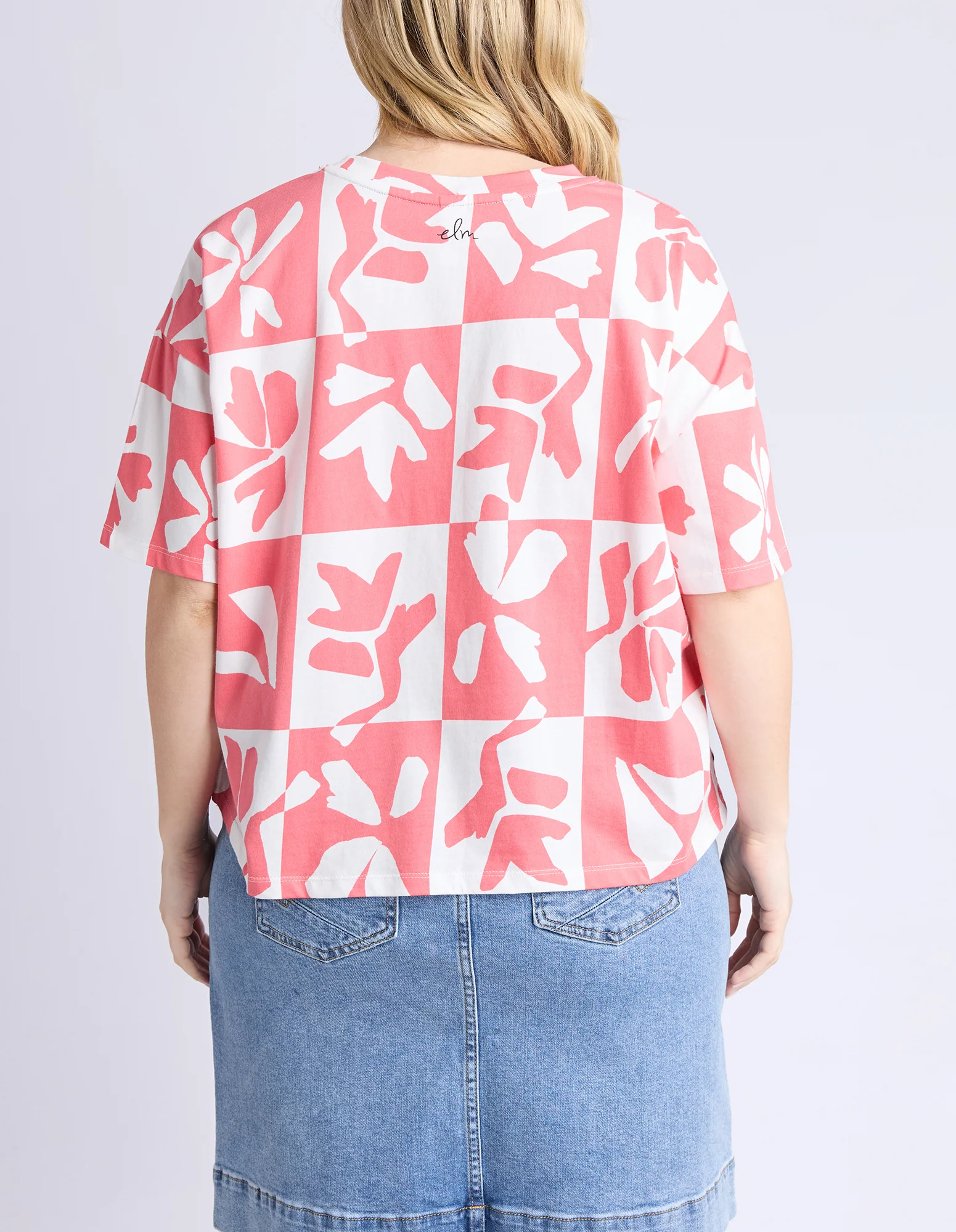 Splice Tee Pink and White - Image 4