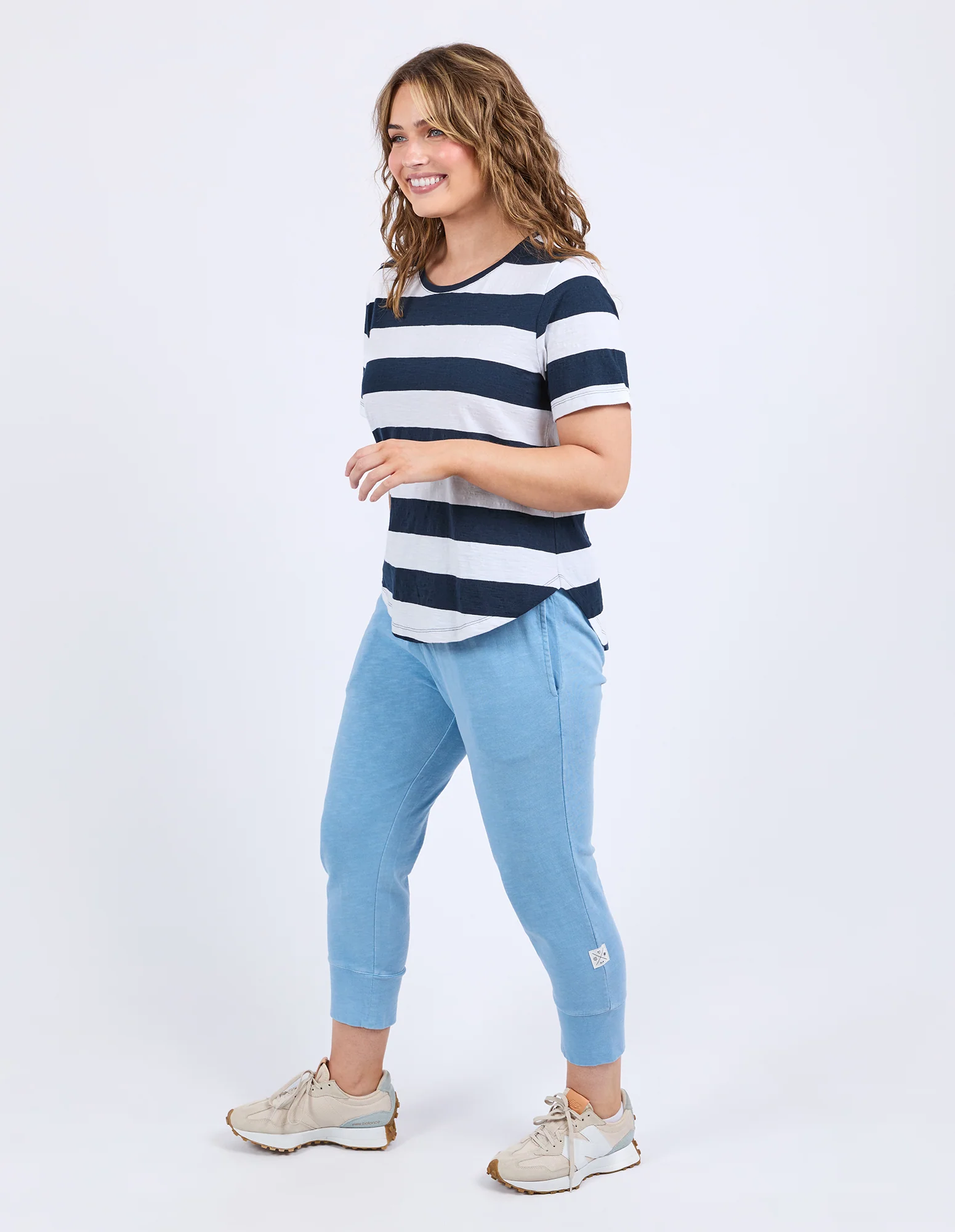 Spritz Short Sleeve Tee Navy & White Stripe - Image 8