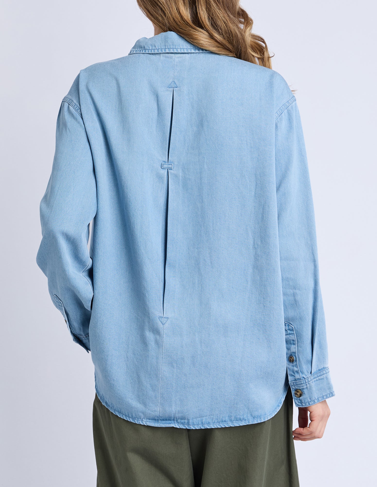 Star Denim Shirt Light Blue Wash - Image 5