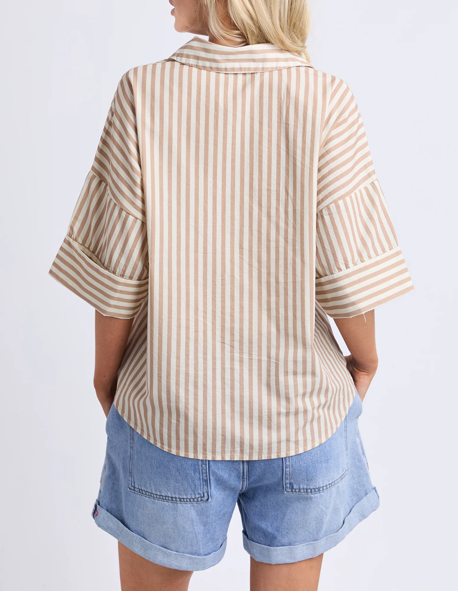 Striped Holiday Shirt Natural - Image 11