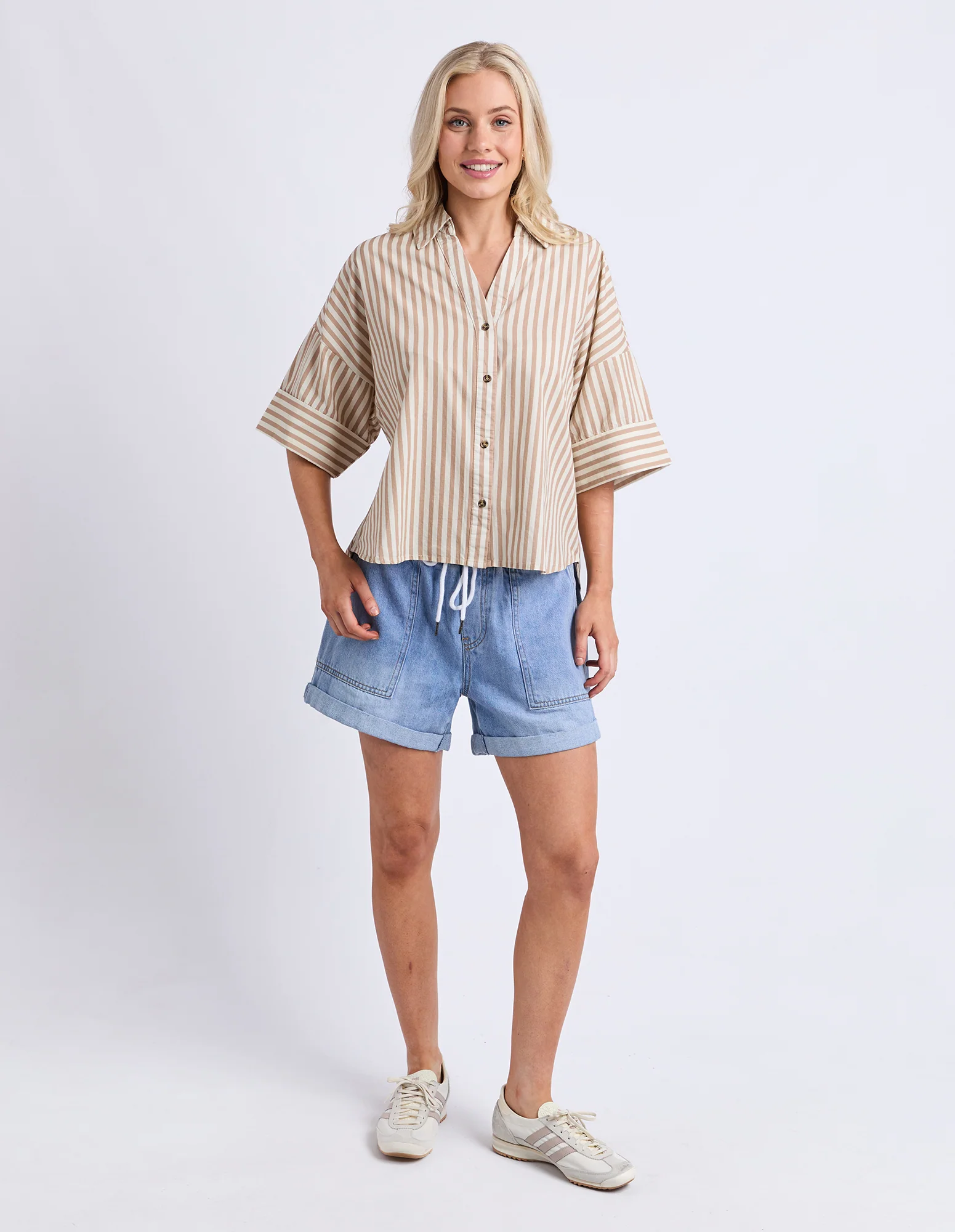 Striped Holiday Shirt Natural - Image 12