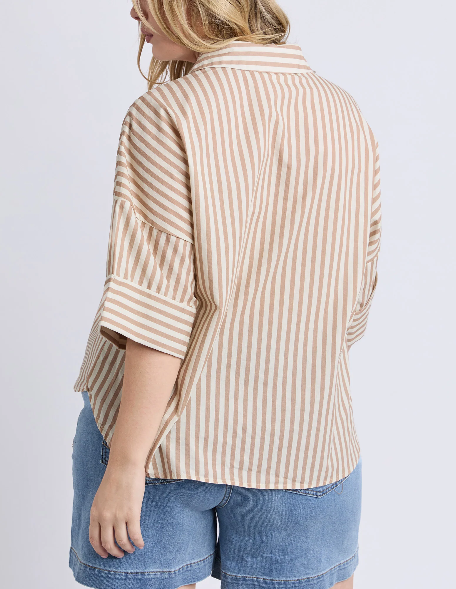 Striped Holiday Shirt Natural - Image 4