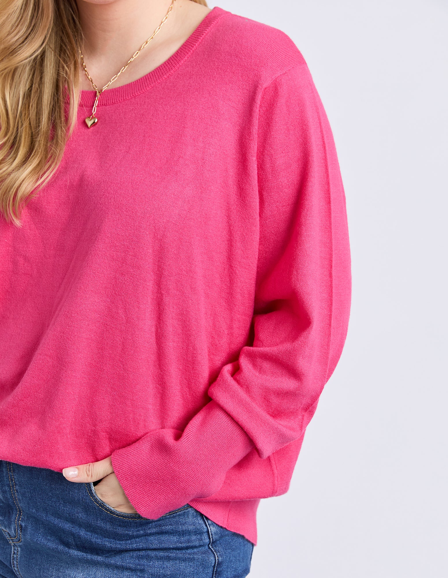 Sunny Long Sleeve Knit Top Hot Pink - Image 11