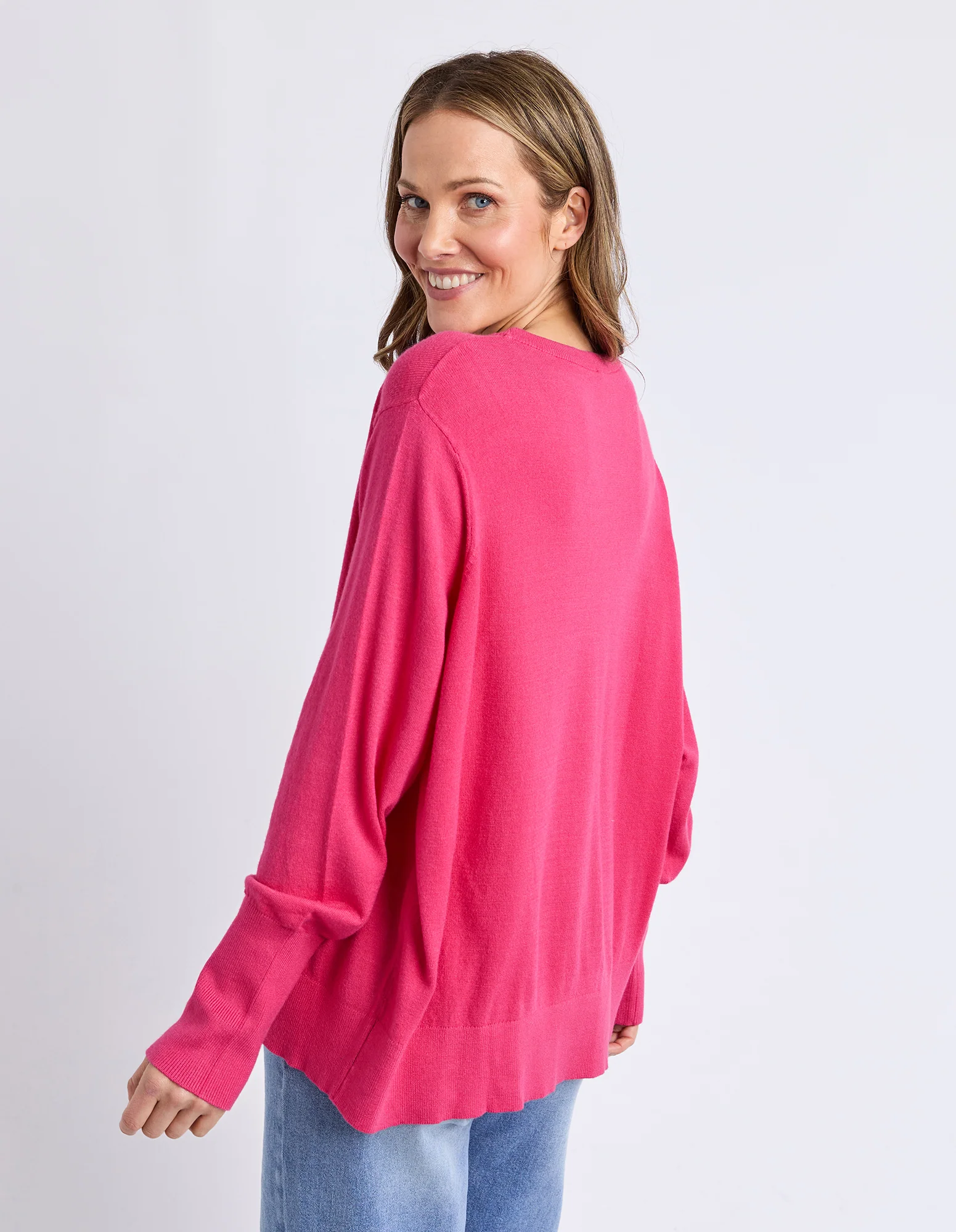 Sunny Long Sleeve Knit Top Hot Pink - Image 6