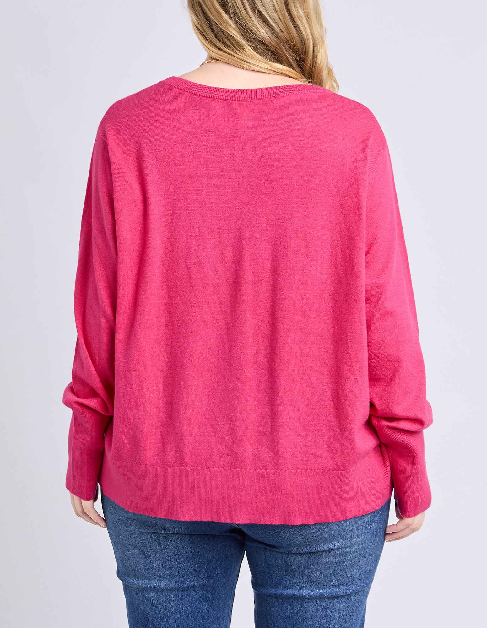 Sunny Long Sleeve Knit Top Hot Pink - Image 7