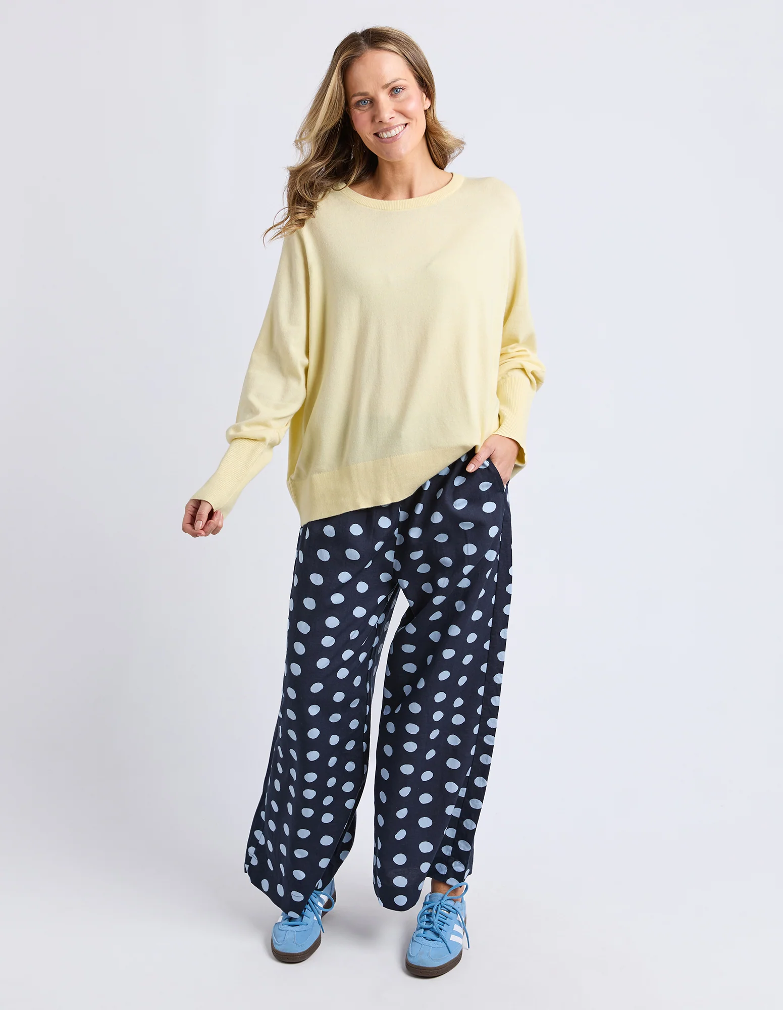 Sunny Long Sleeve Knit Top Pale Banana - Image 2
