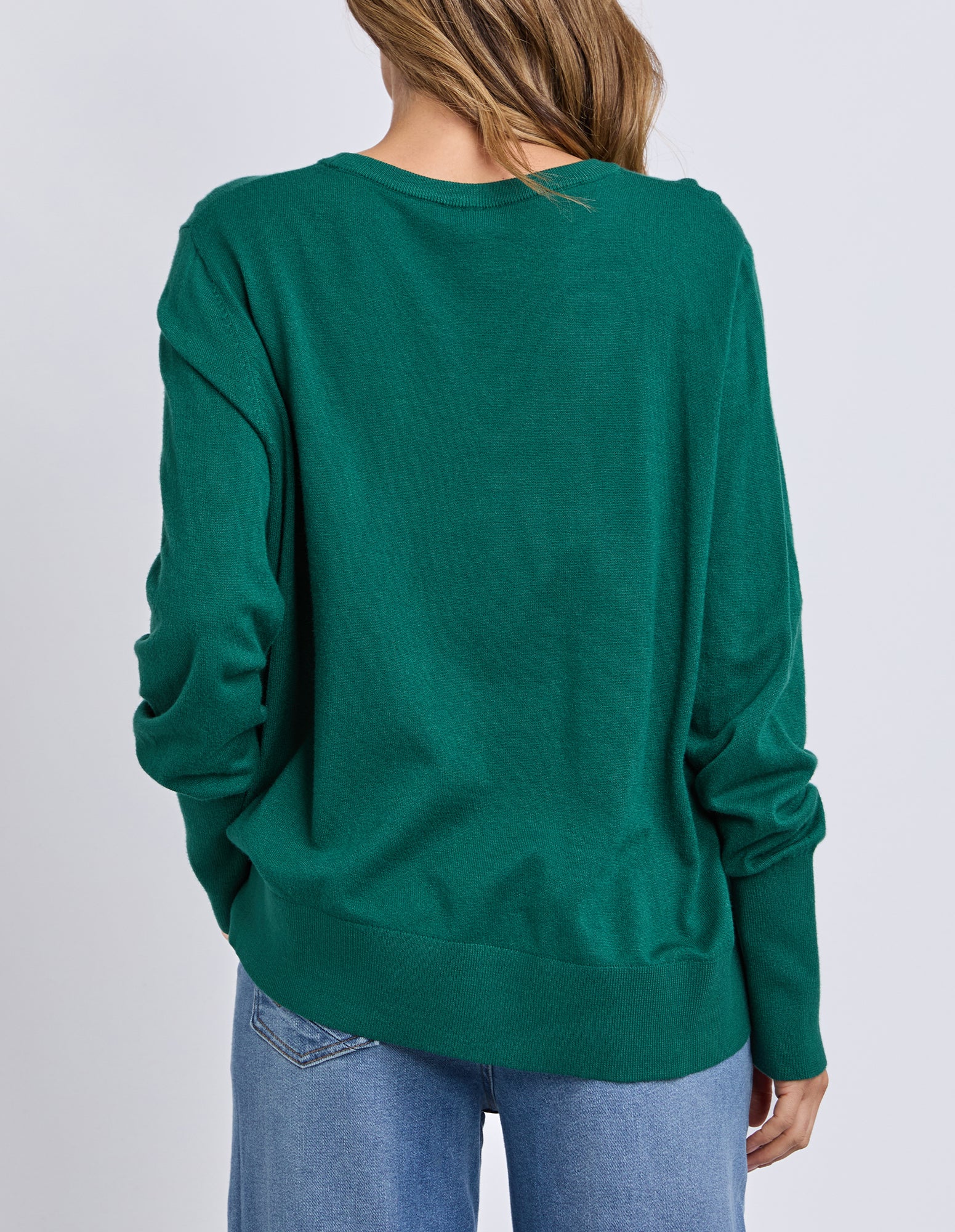 Sunny Long Sleeve Knit Top Turquoise - Image 3