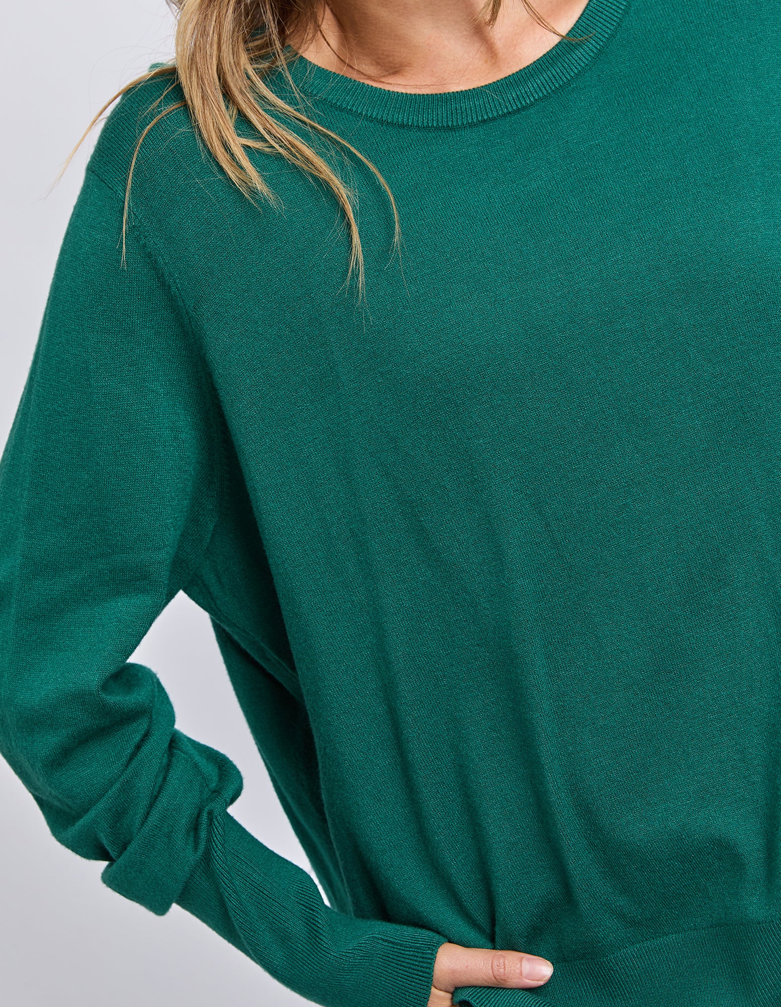 Sunny Long Sleeve Knit Top Turquoise - Image 5