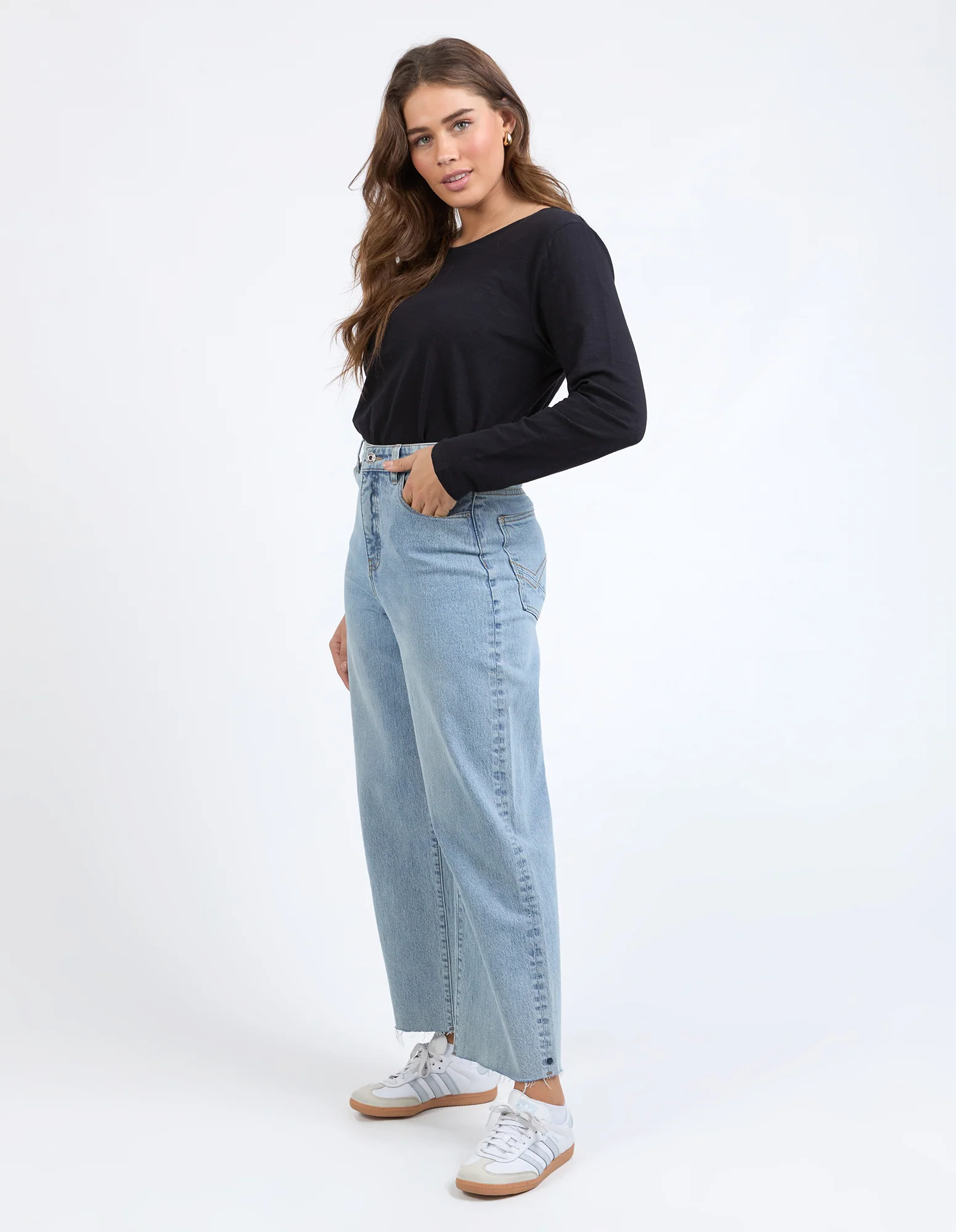 Sylvie Wide Leg Jean Light Blue Wash - Image 6
