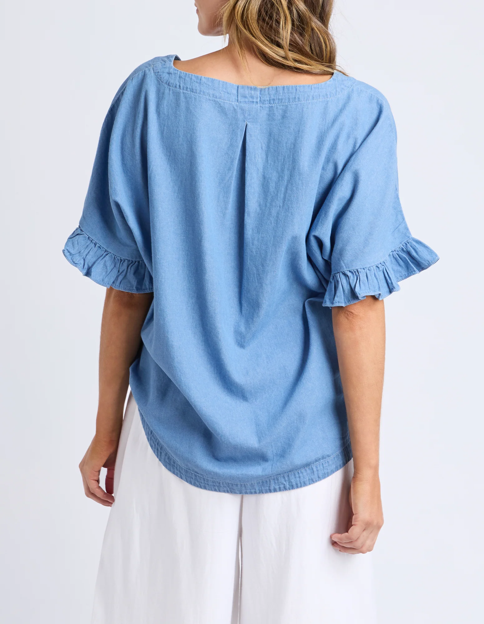 Tilda Chambray Shirt Light Blue - Image 11