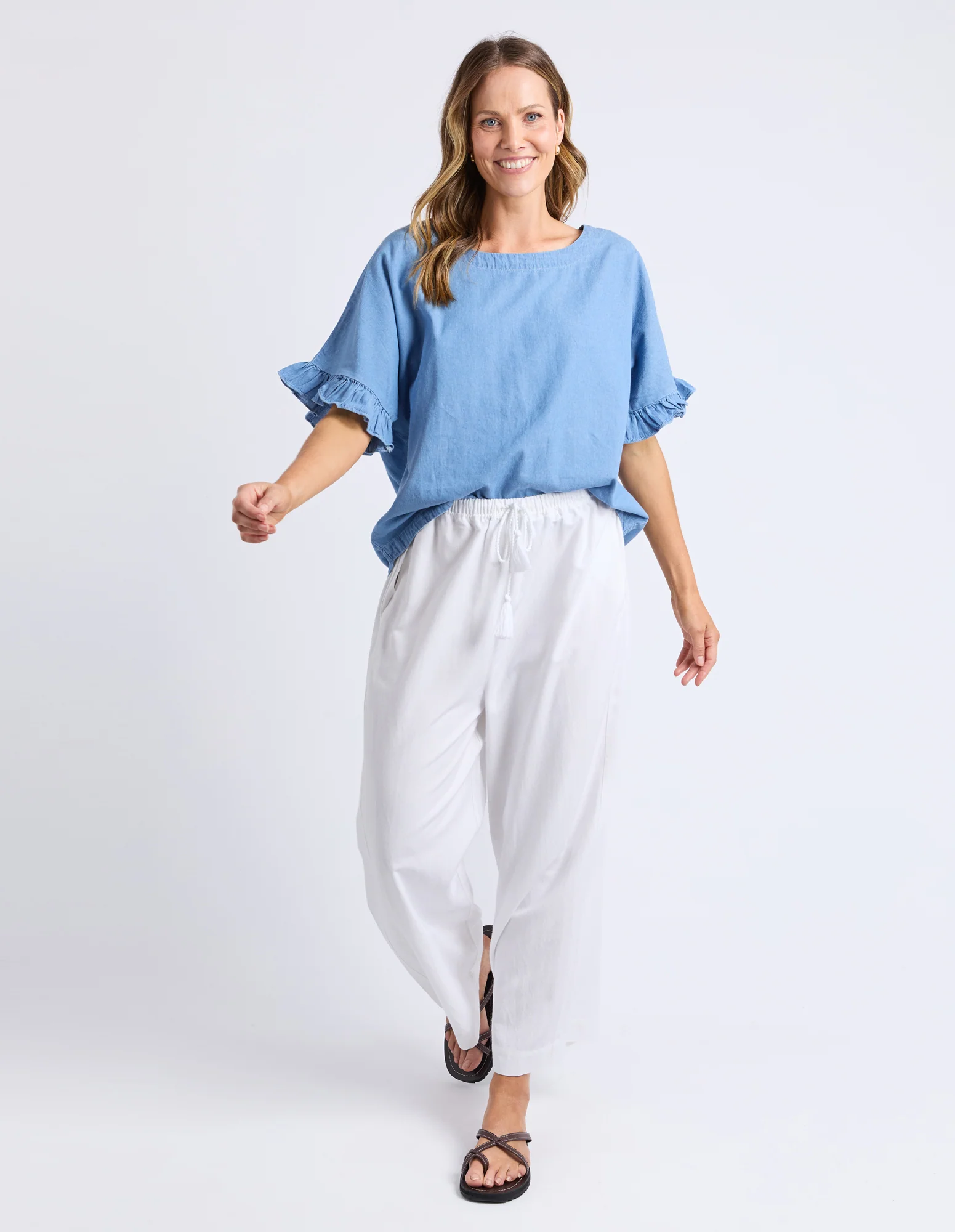 Tilda Chambray Shirt Light Blue - Image 12