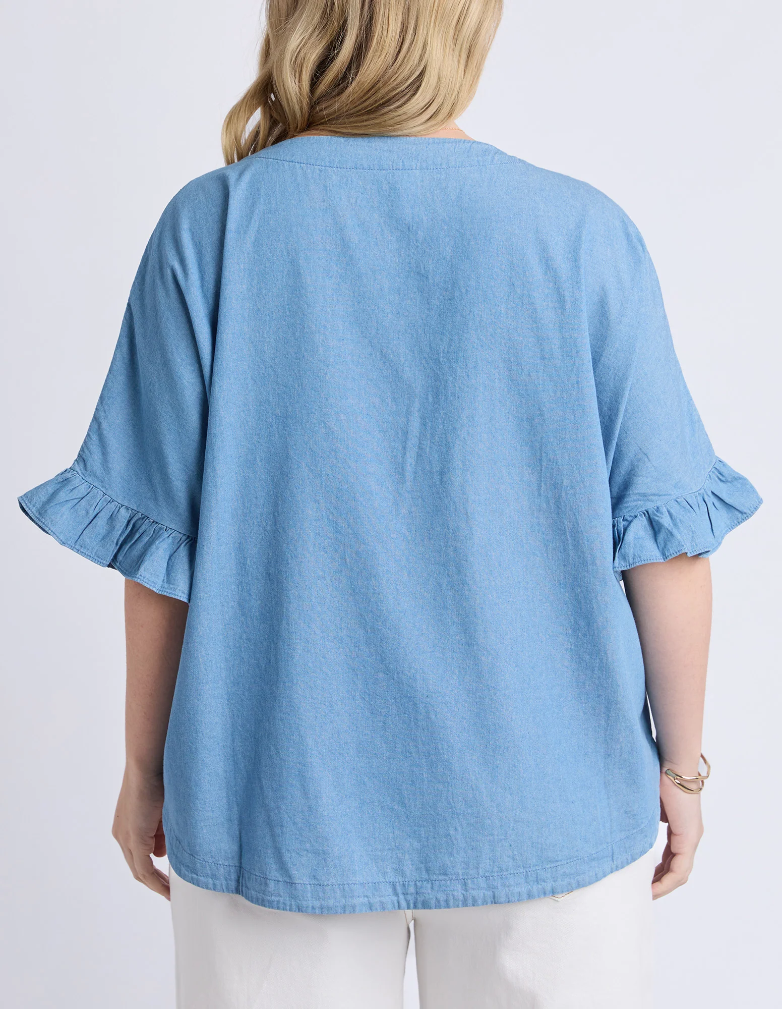Tilda Chambray Shirt Light Blue - Image 4