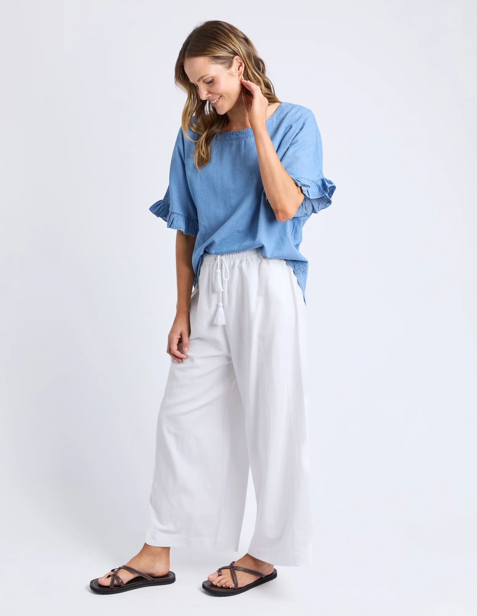 Tilda Chambray Shirt Light Blue - Image 8