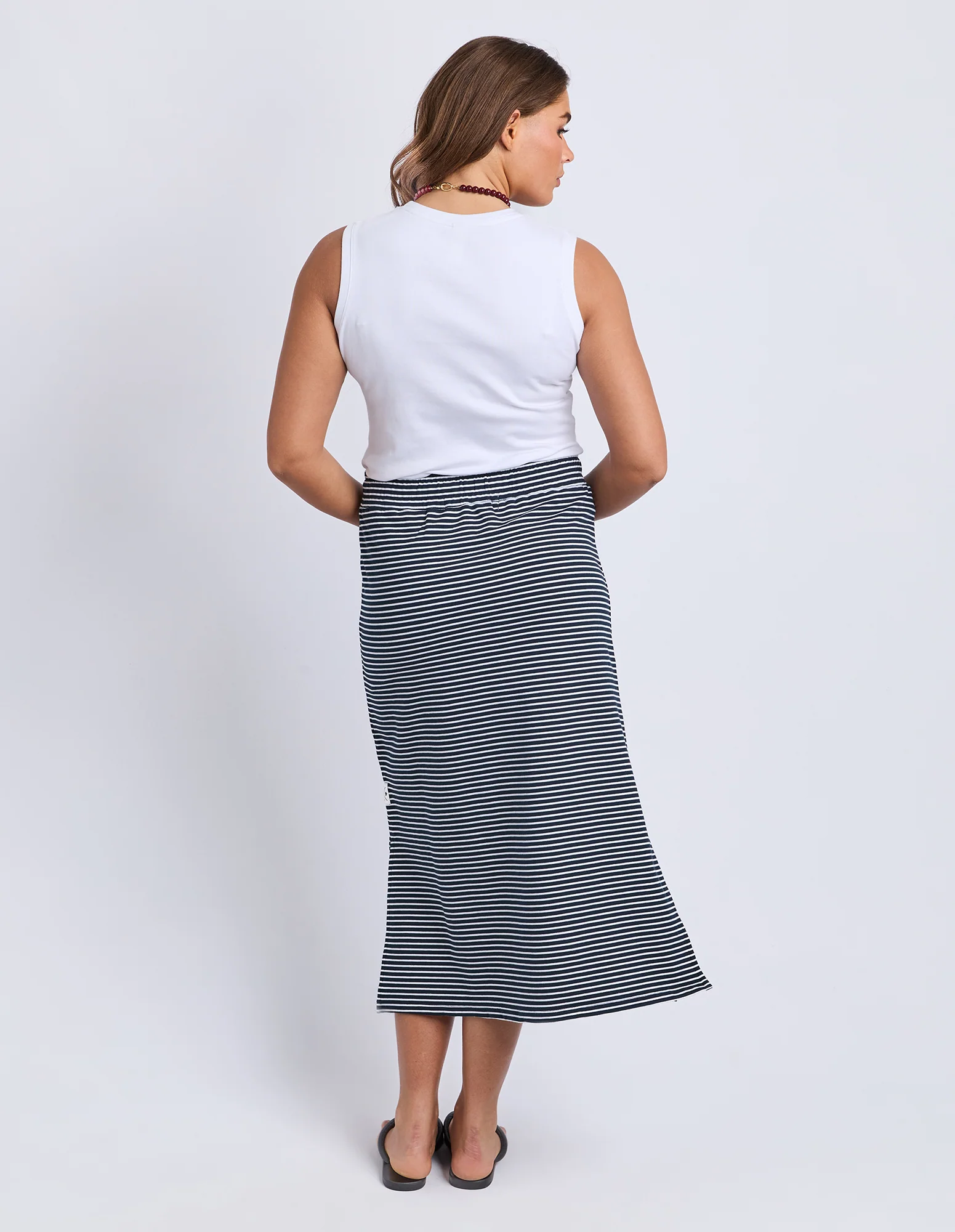 Travel Skirt Navy & White Stripe - Image 10