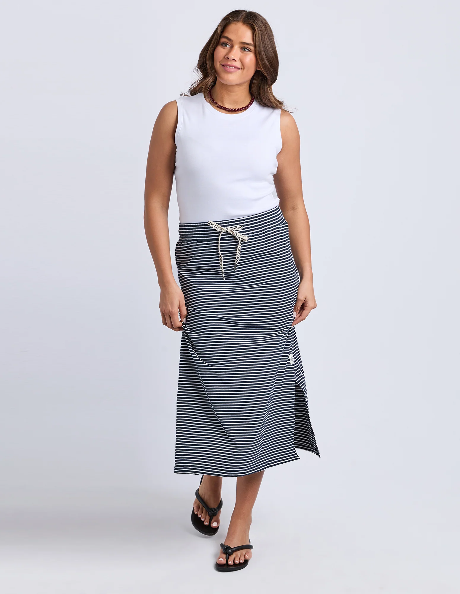 Travel Skirt Navy & White Stripe - Image 11