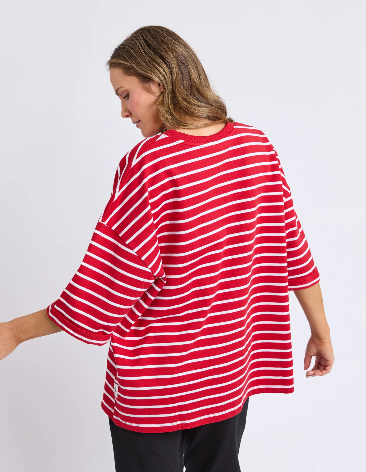Valentina Sweat Cranberry/White Stripe - Image 4