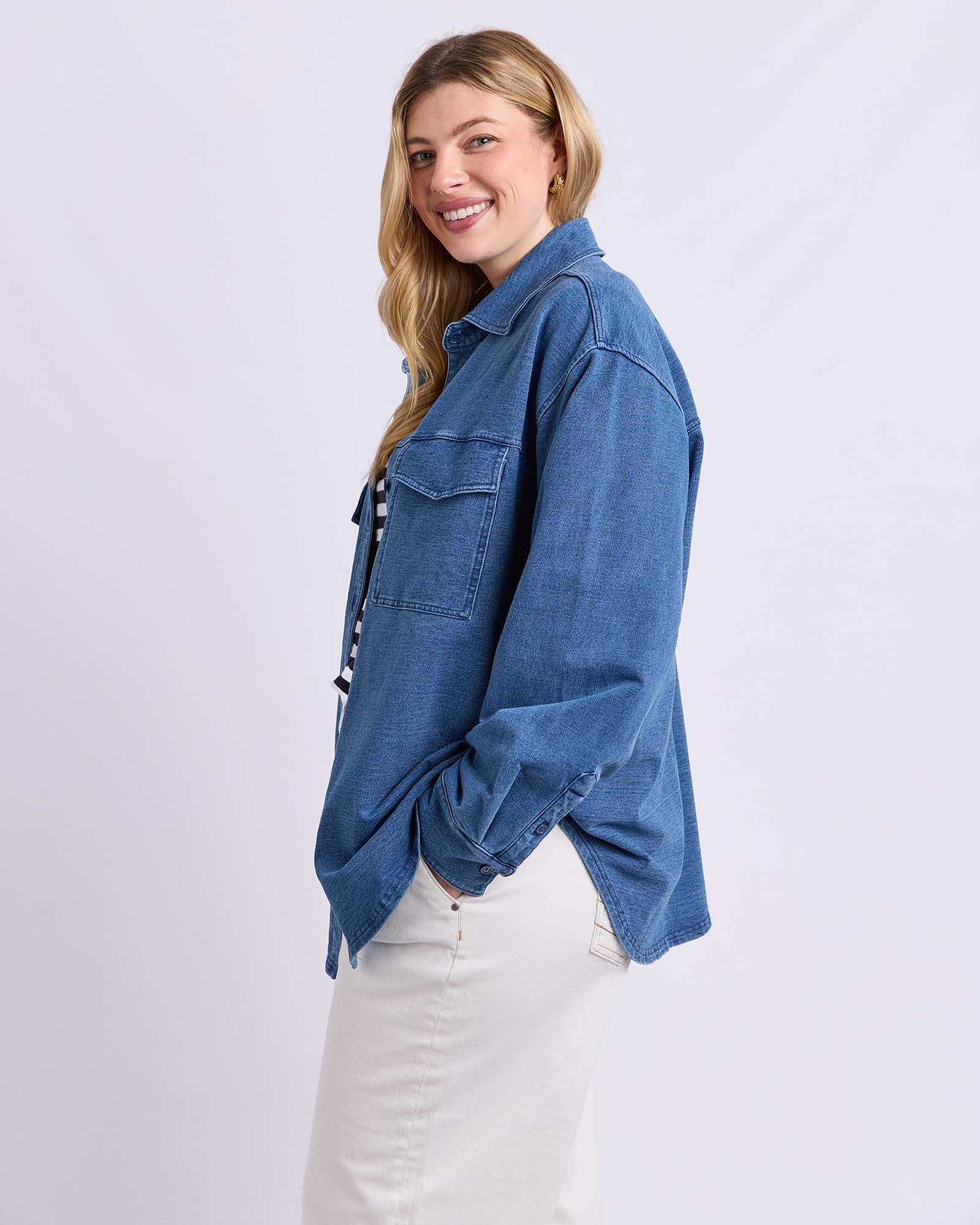 Valerie Shacket Blue Denim Look - Image 8