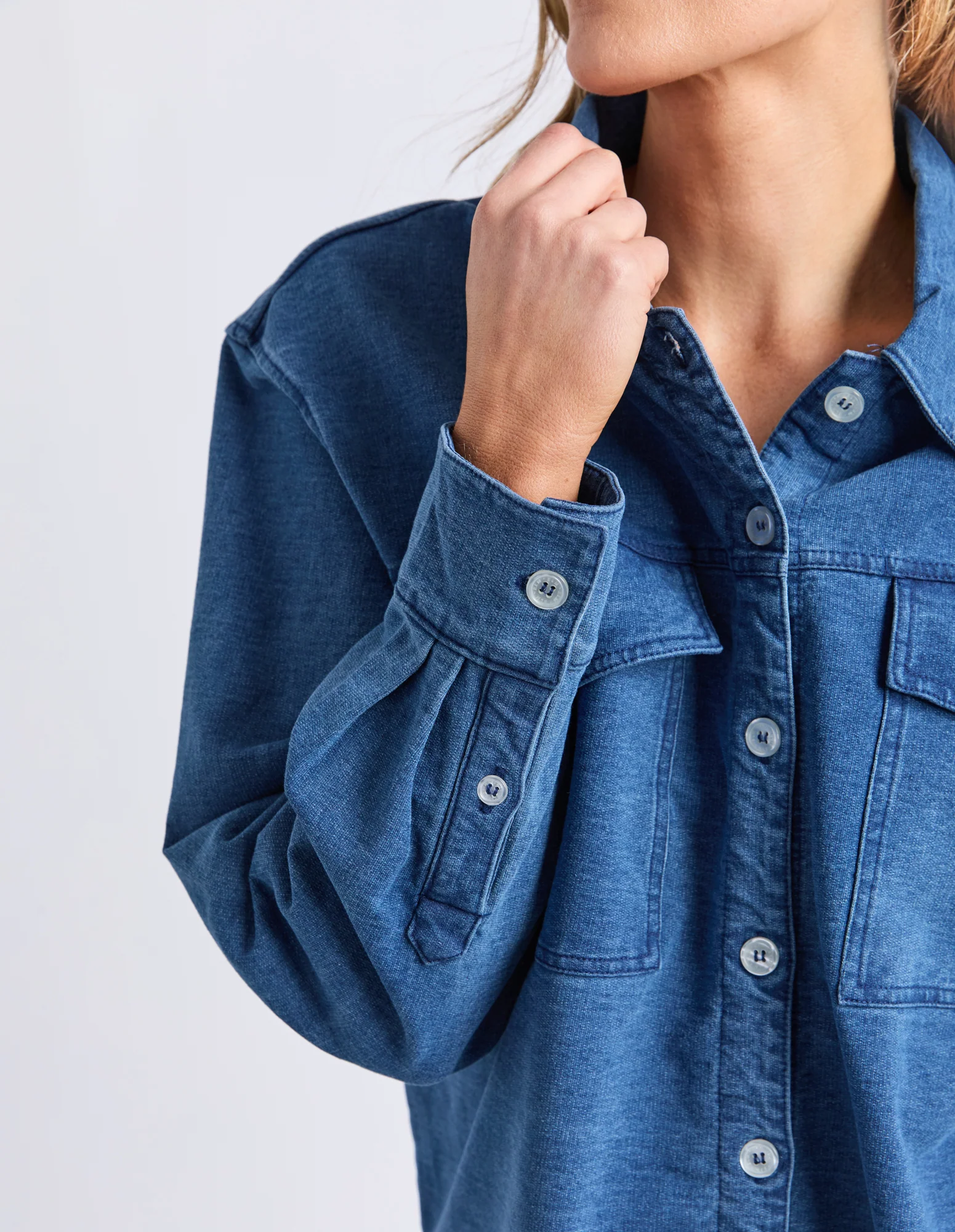 Valerie Shacket Blue Denim Look - Image 9