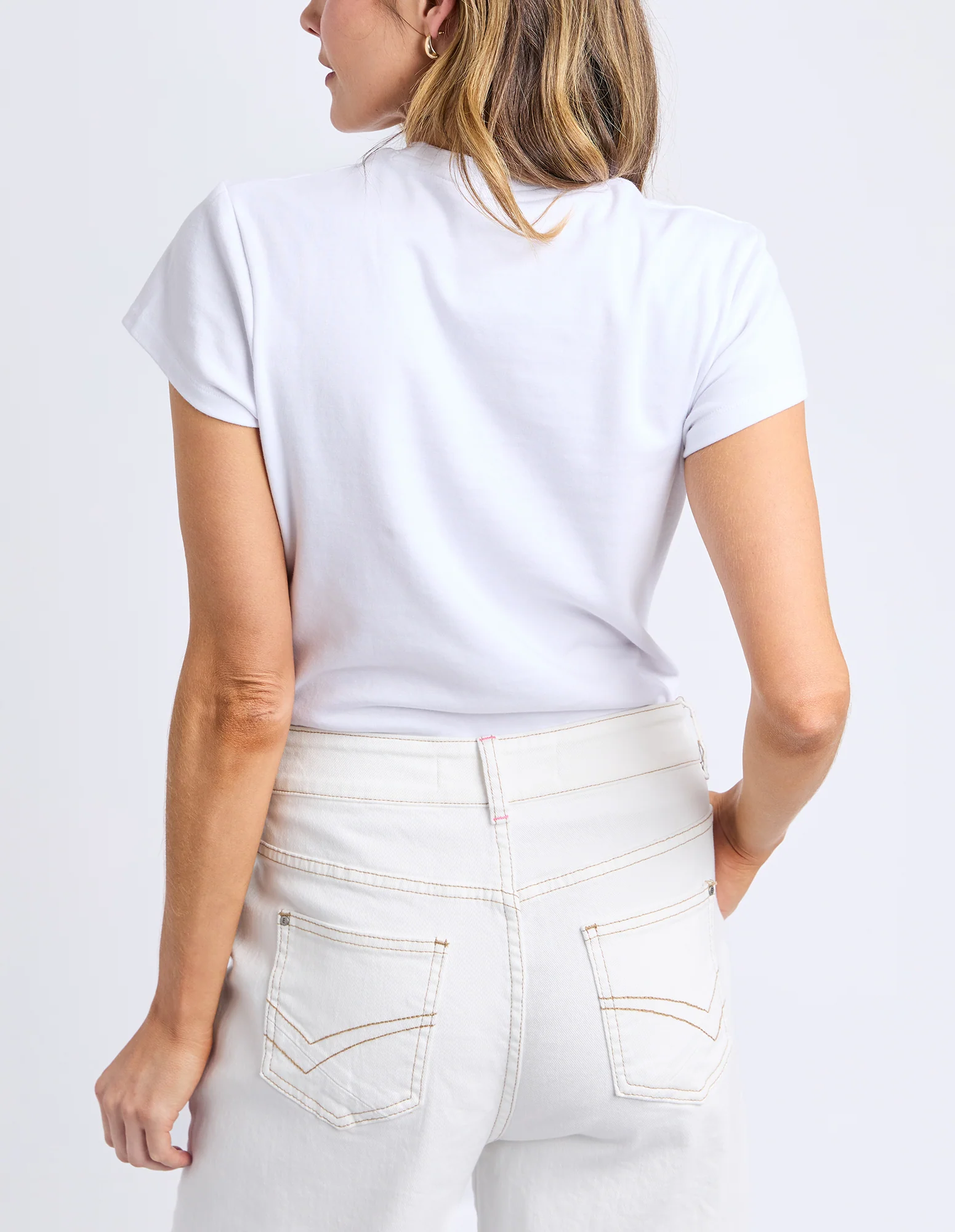 Vera Short Sleeve Tee White - Image 3
