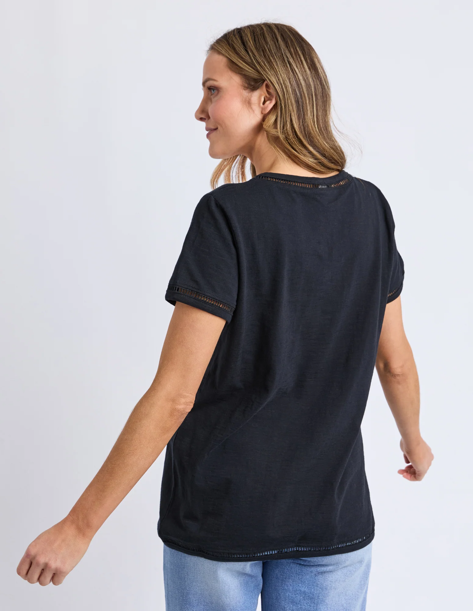 Victoria Short Sleeve Tee Black - Image 3